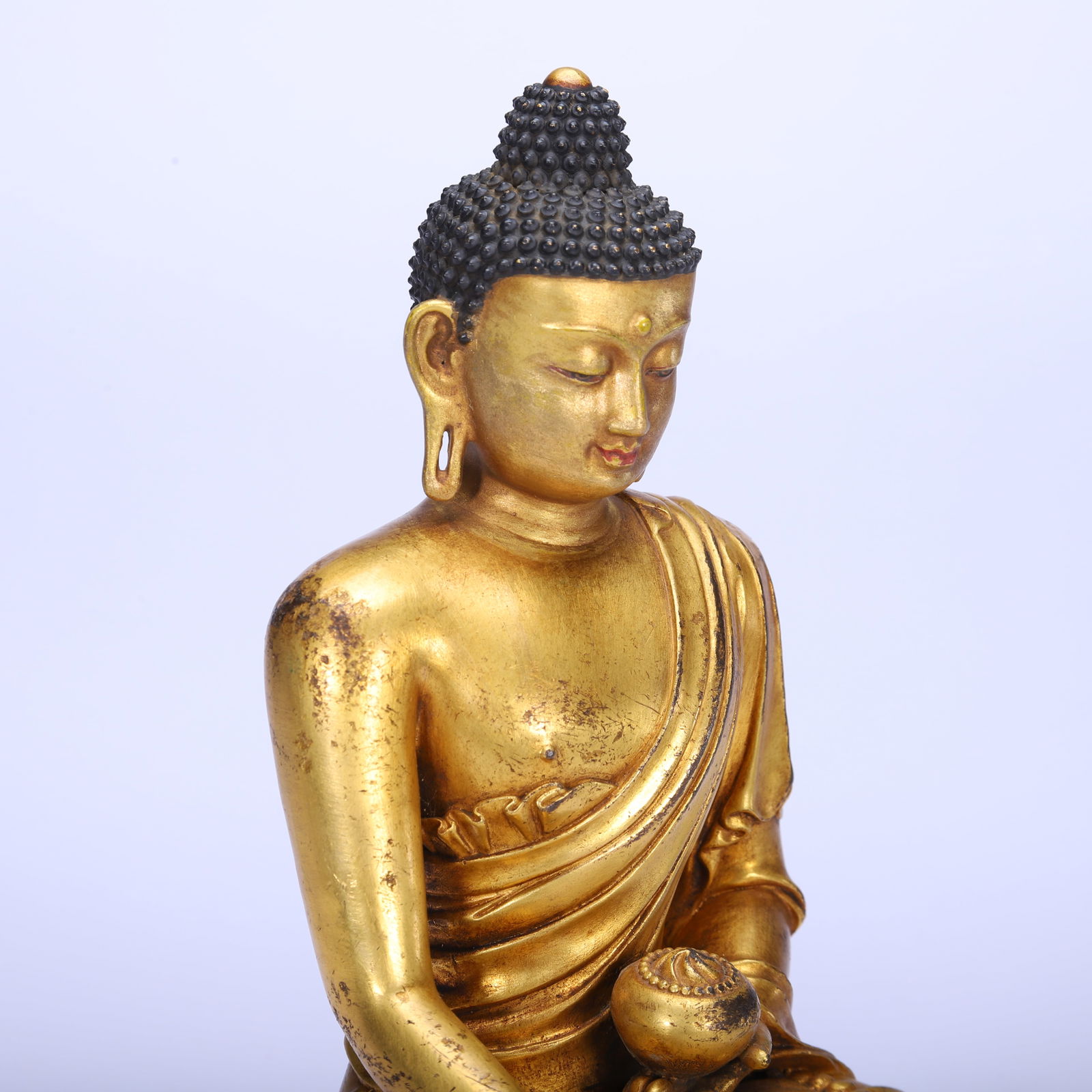 Gilt Bronze Sakyamuni Figure - 6