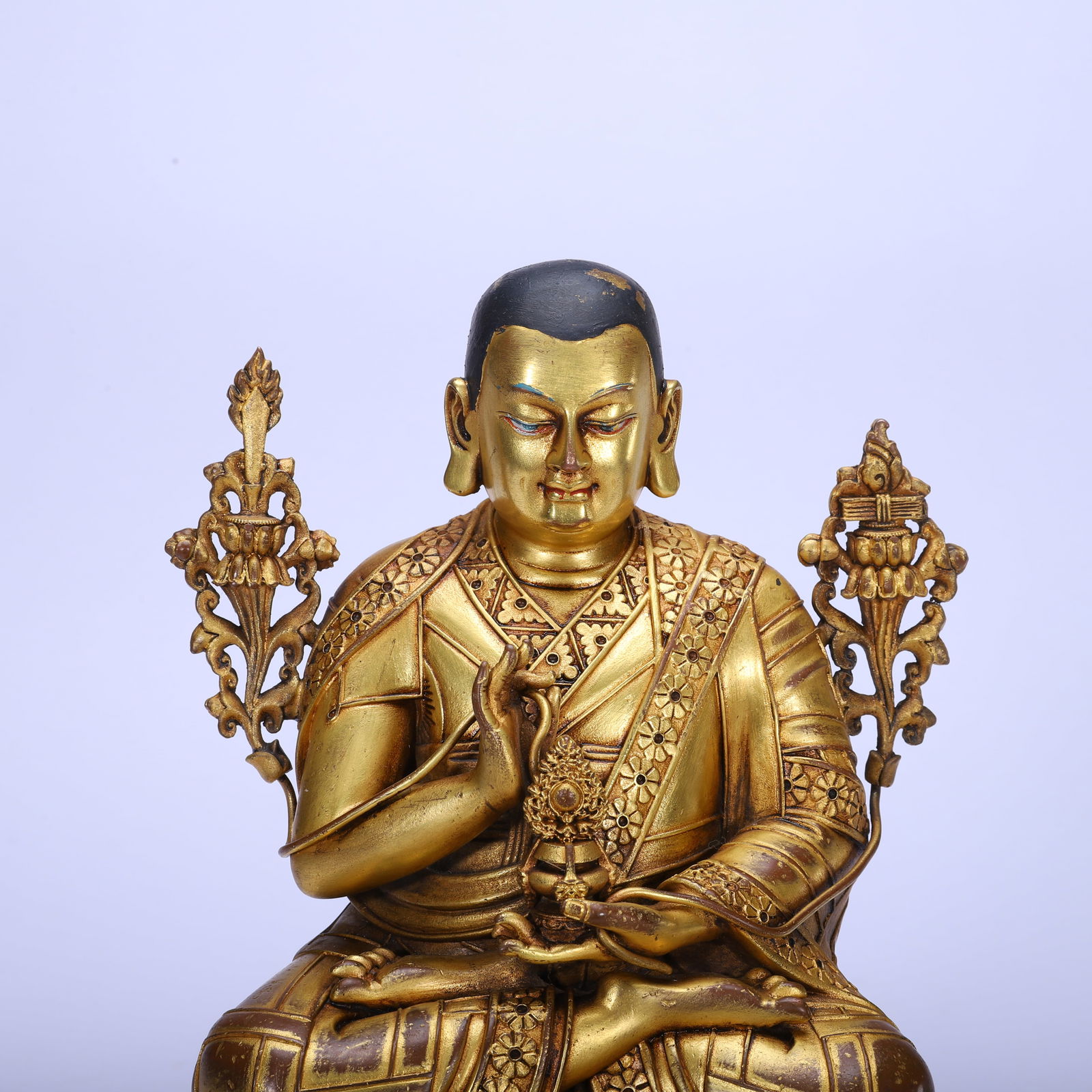 Gilt Bronze Guru Figure - 2