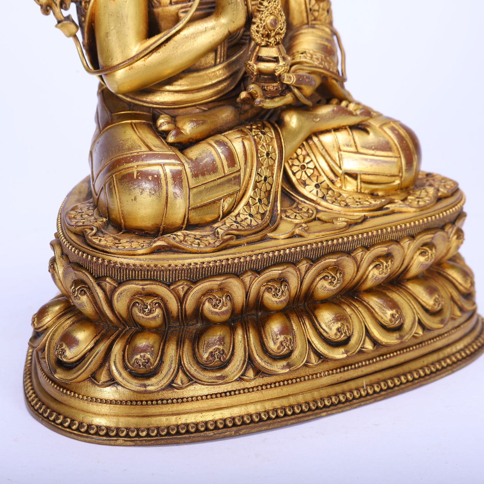 Gilt Bronze Guru Figure - 6