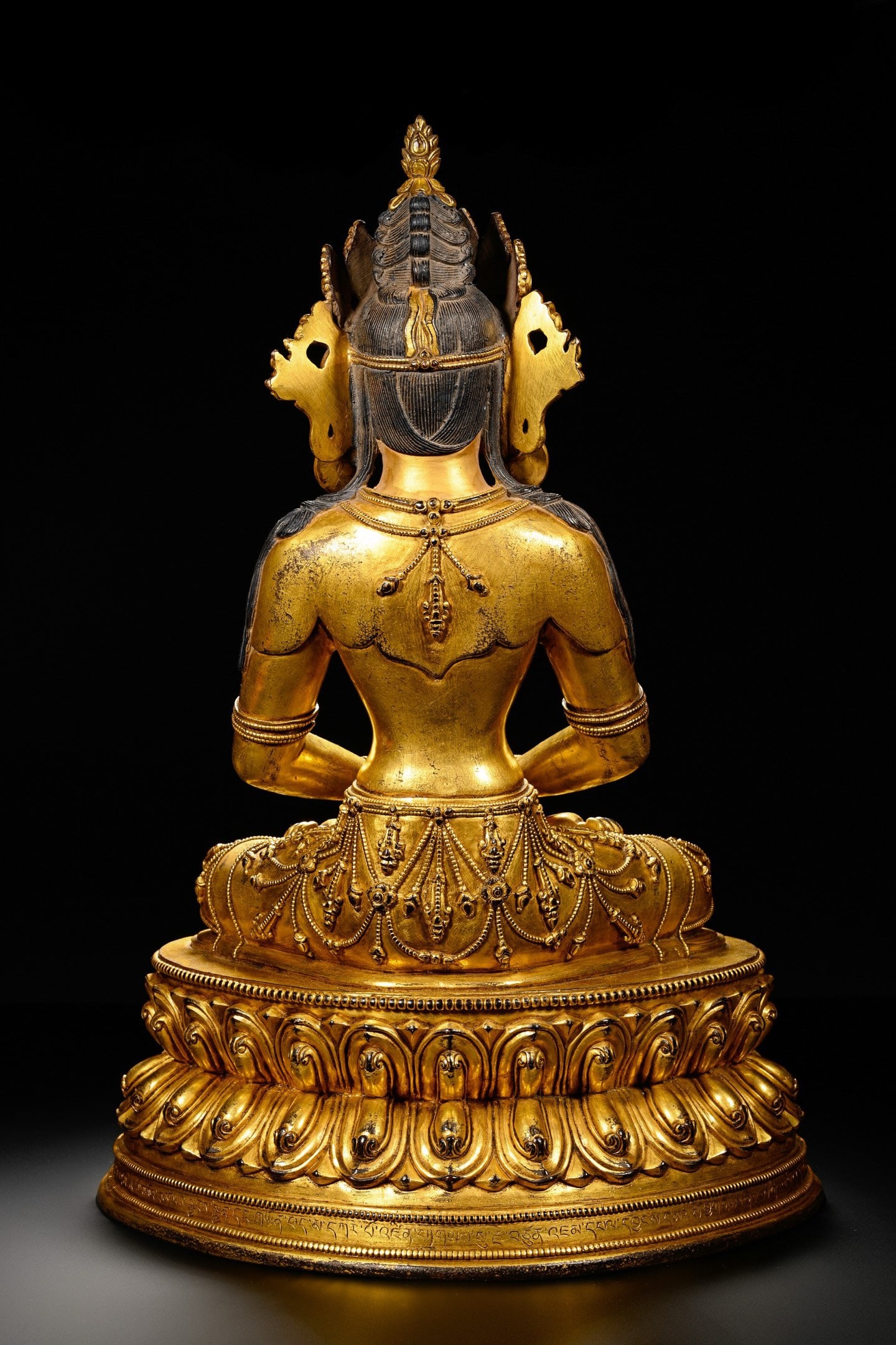 Gilt Bronze GuanYin Figure - 6