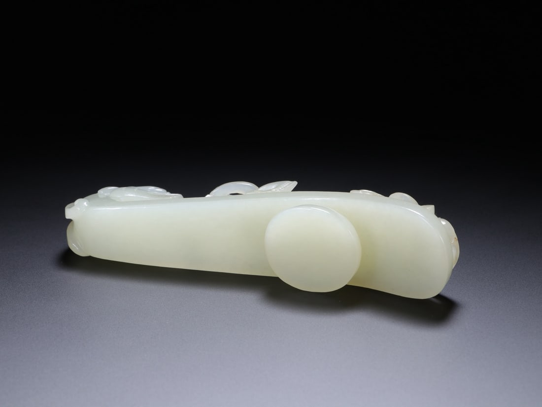 Jade Carved Dragon Shape Belt Hook - 4