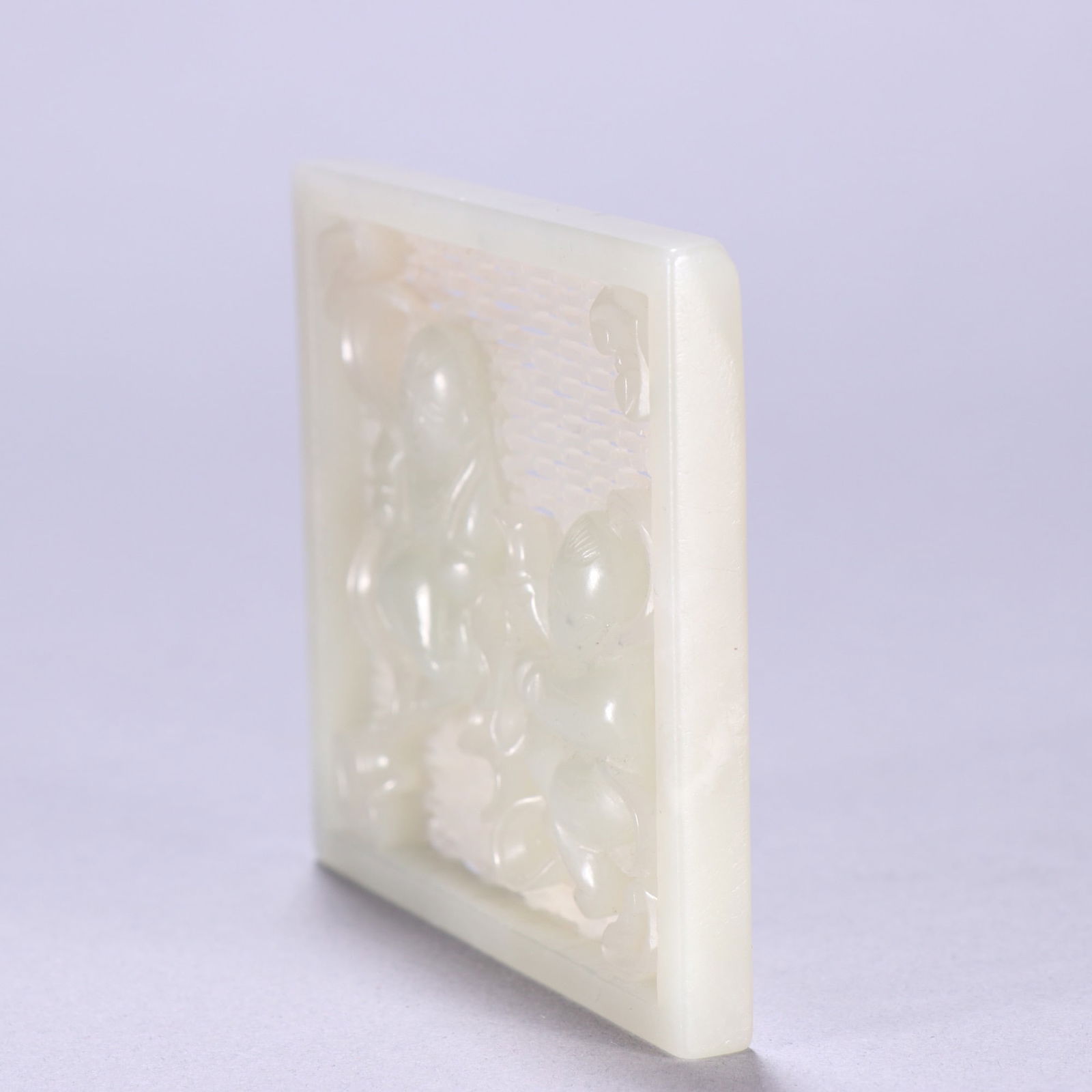 Jade Carved Playing Children Pattern Ornament - 9