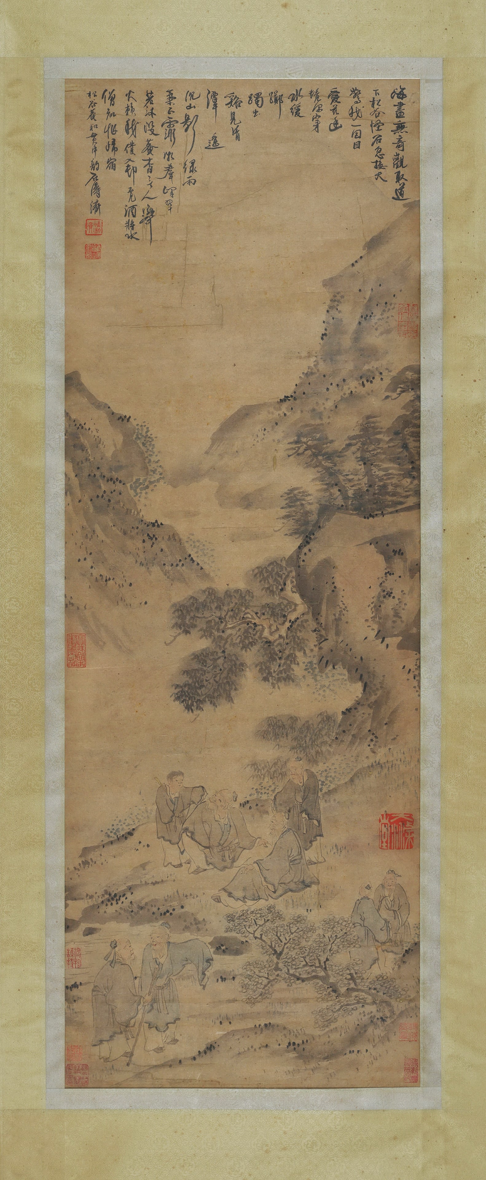 Chinese Drawing Landscape and Character Story Painting,Shi Tao Mark (1 of 7)