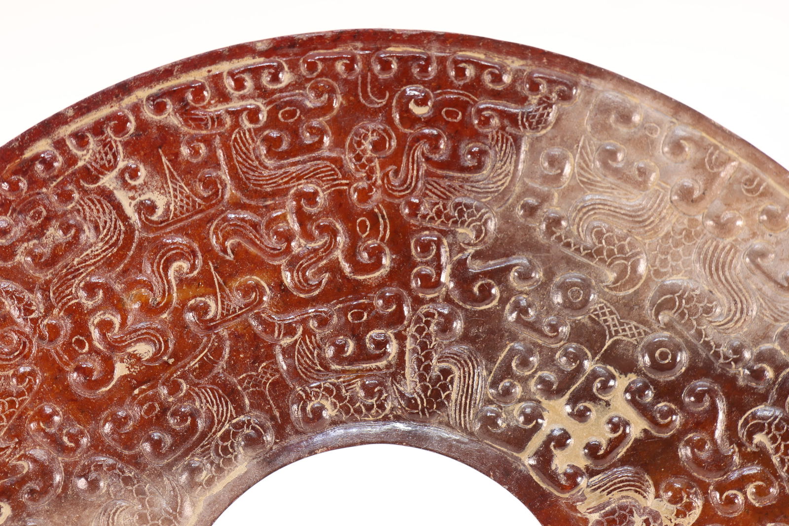Jade Carved Dragon Pattern Bi - 2