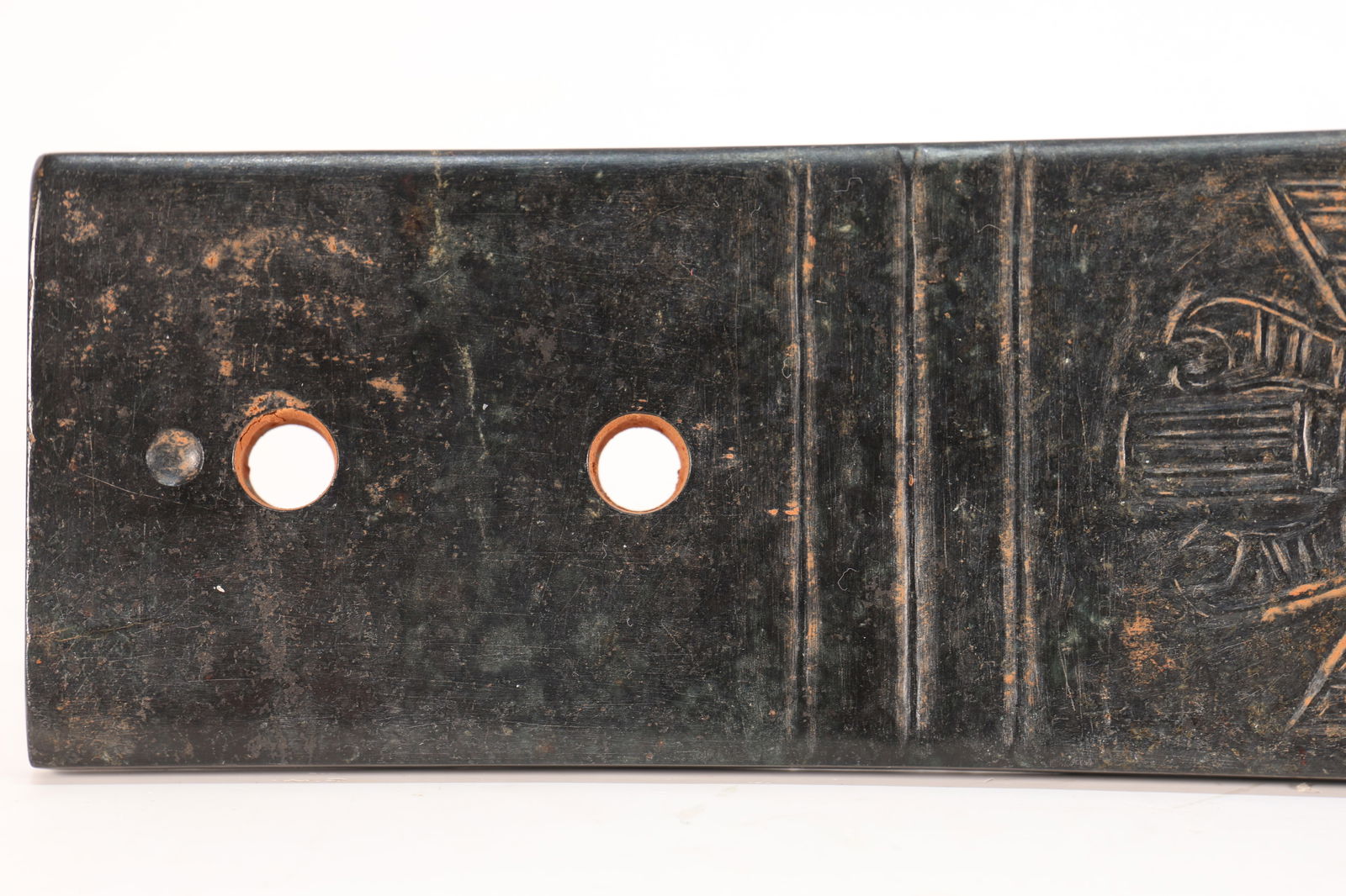 Jade Carved Bird Pattern Bi - 2