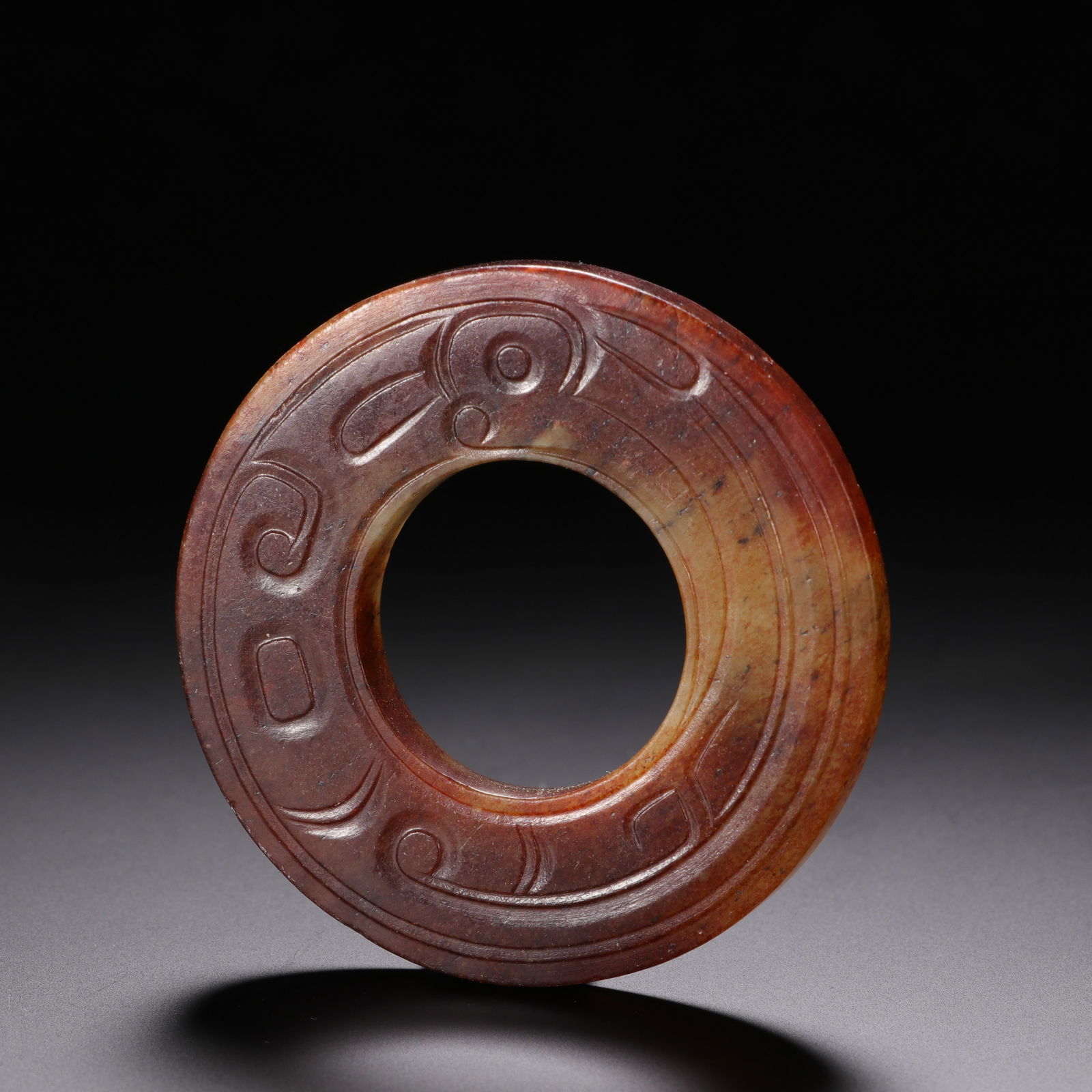 A CHINESE JADE BI DISC - 2