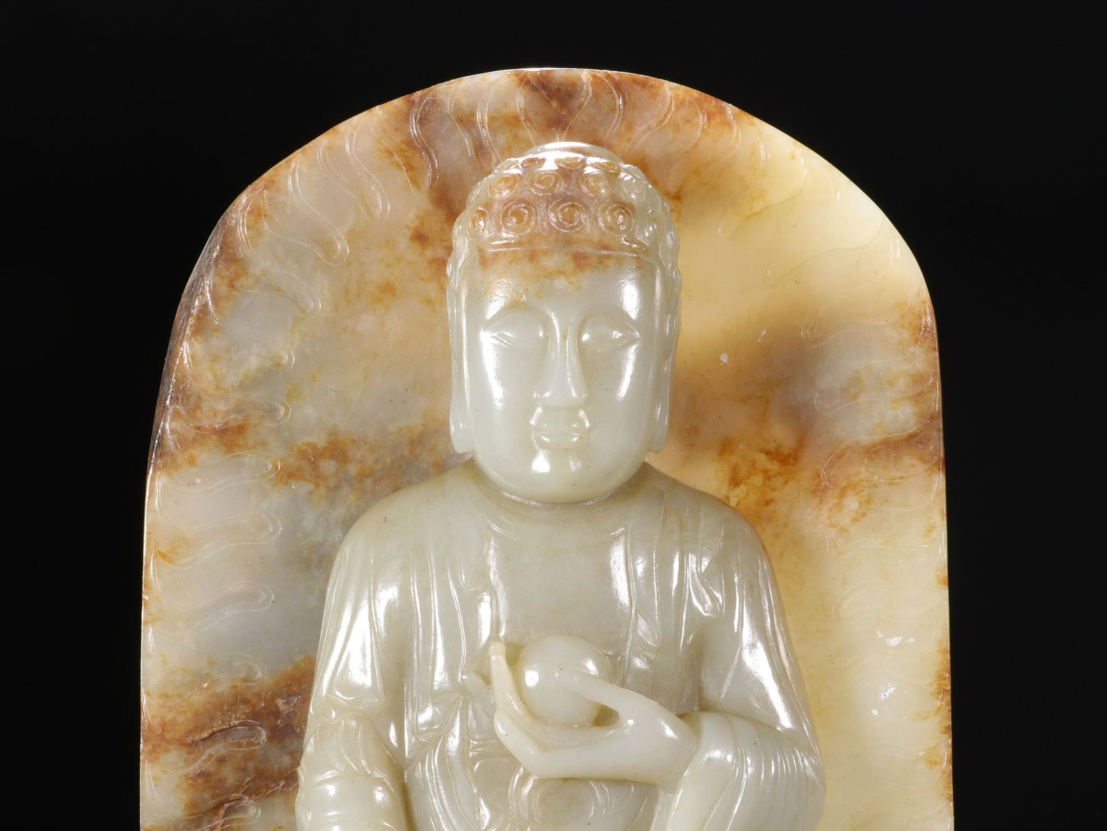 A CHINESE JADE BUDDHA FIGURE - 2