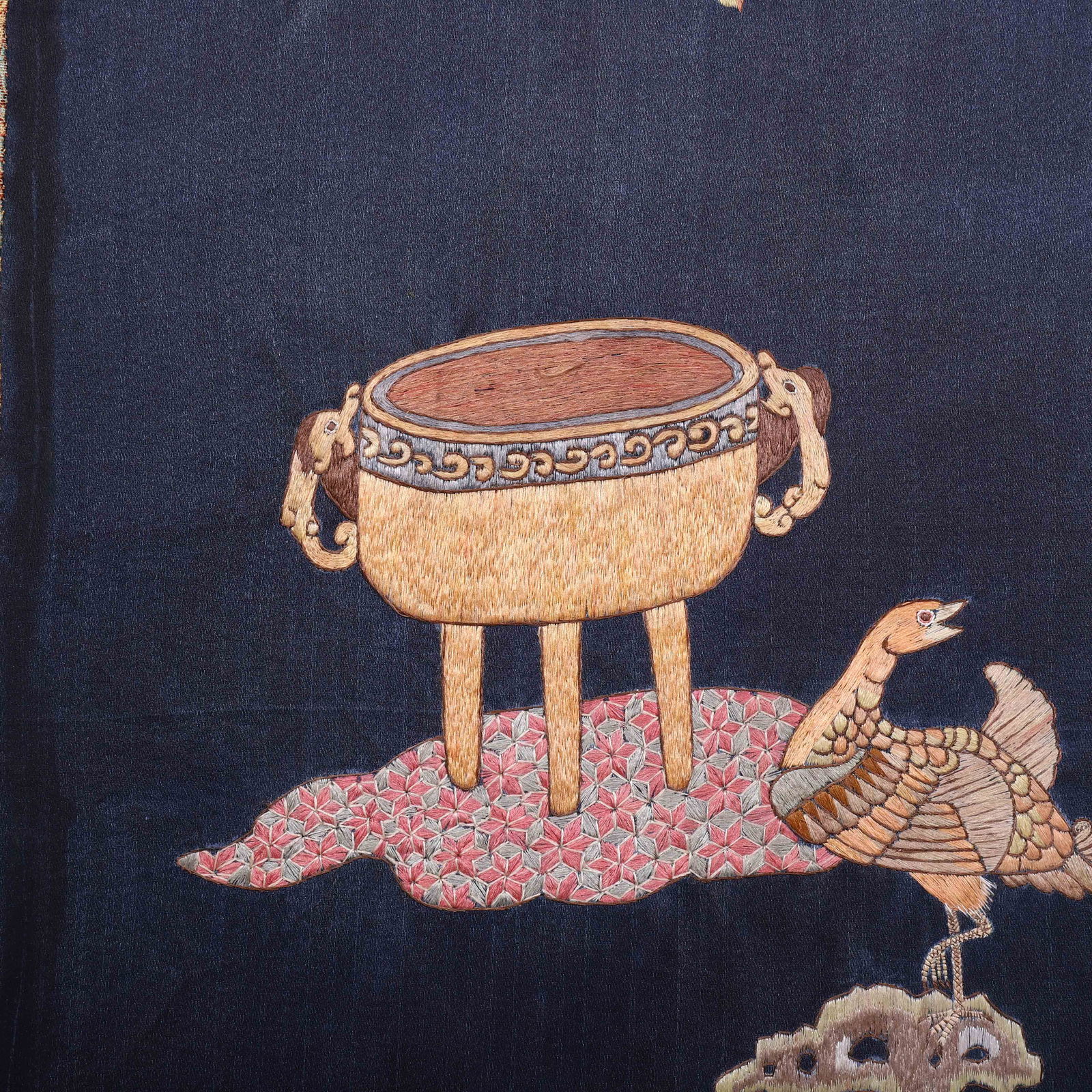 A CHINESE EMBROIDERY "BO GU" PANEL - 7