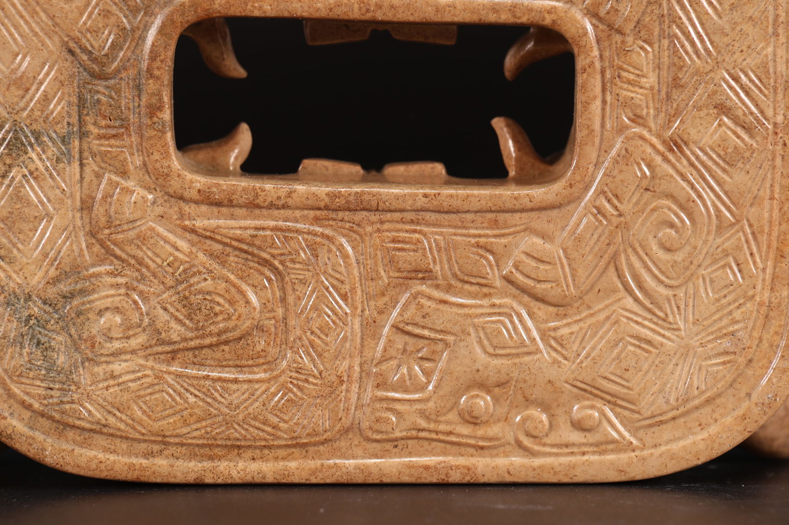 Jade Carved Beast Bi - 7