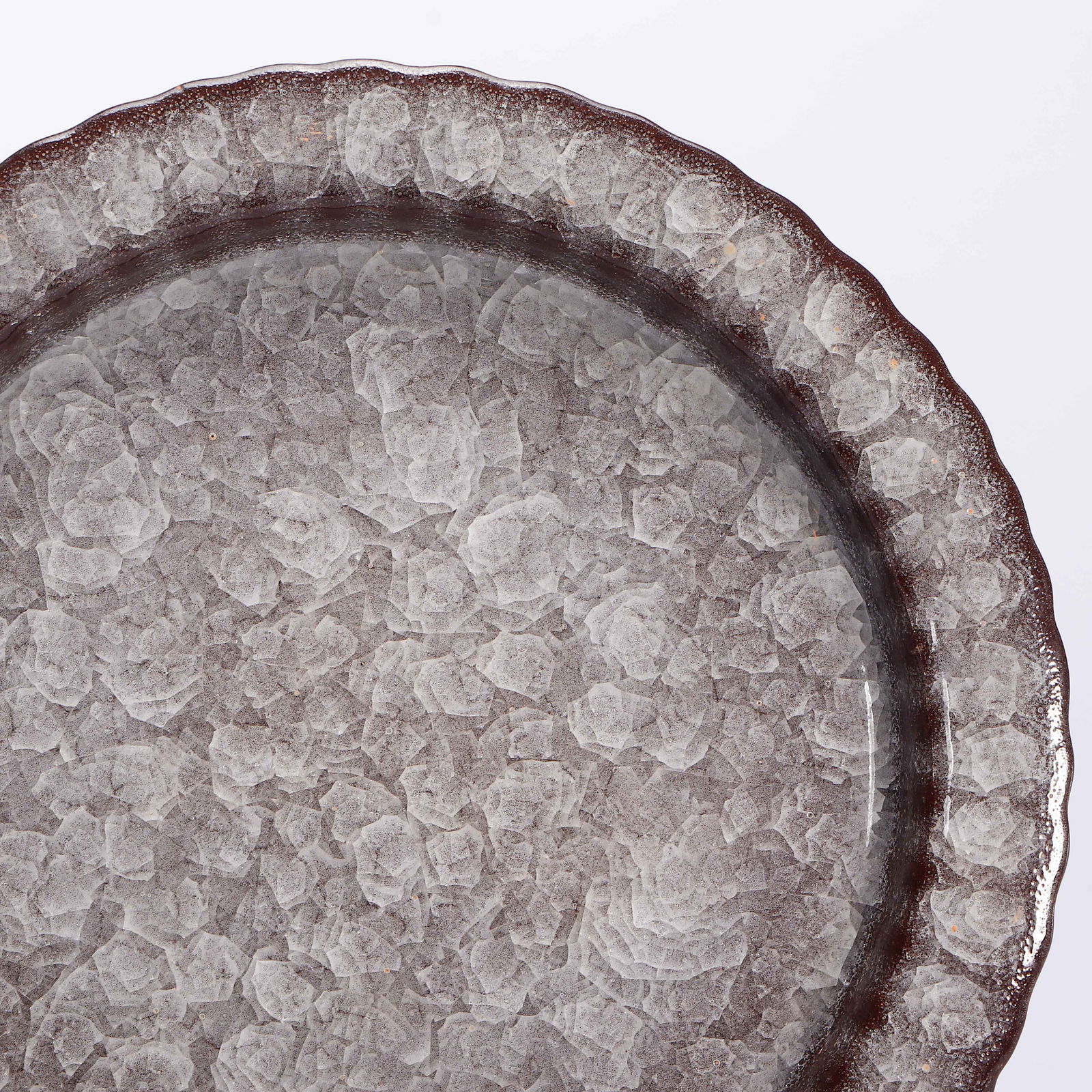 A CHINESE GE WARE LOBED DISH - 2