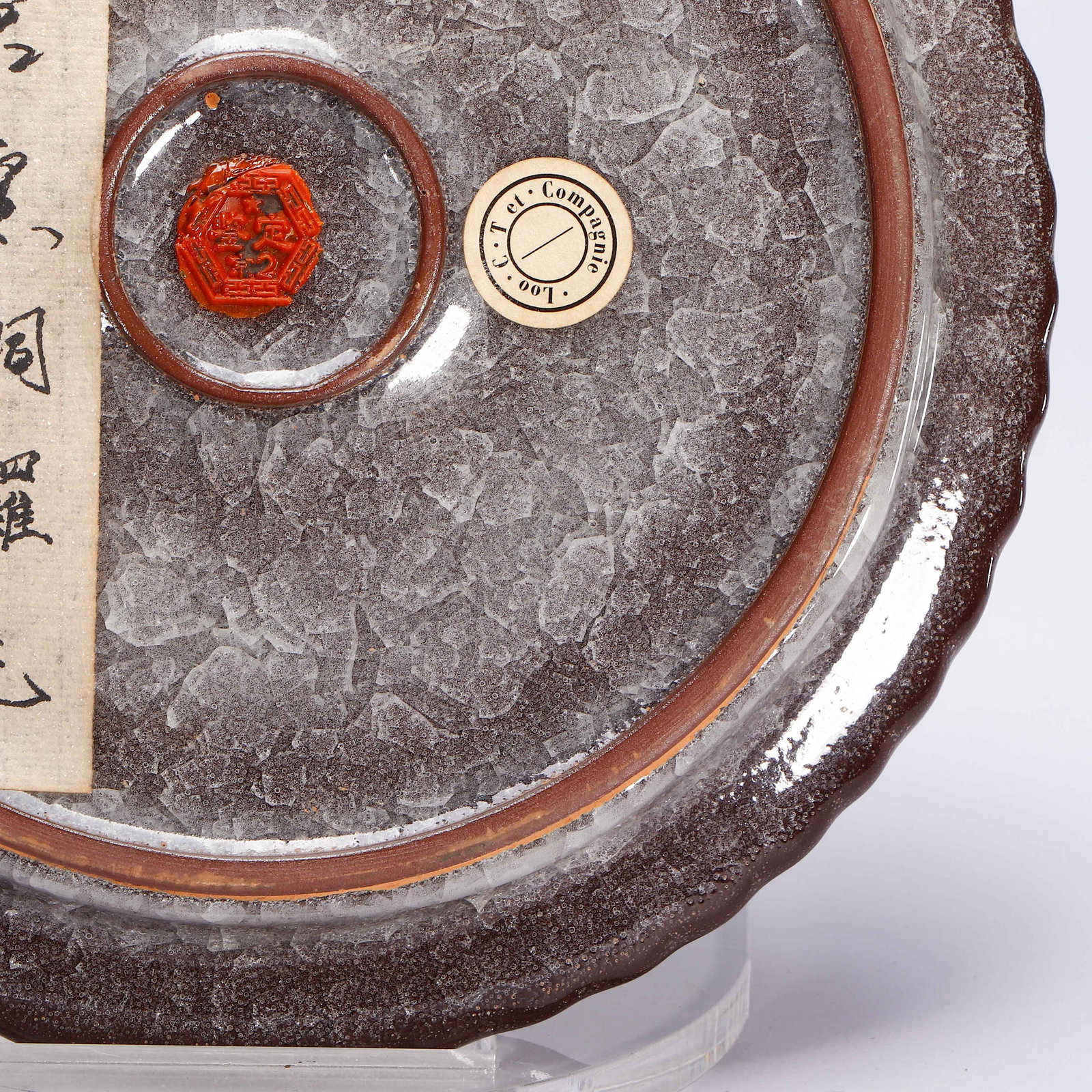 A CHINESE GE WARE LOBED DISH - 8