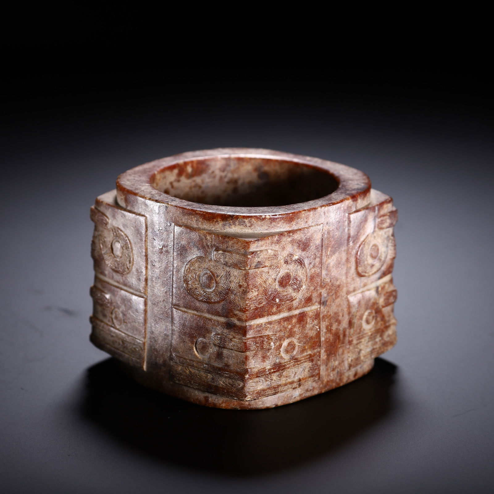 A CHINESE ARCHAIC JADE CONG - 4