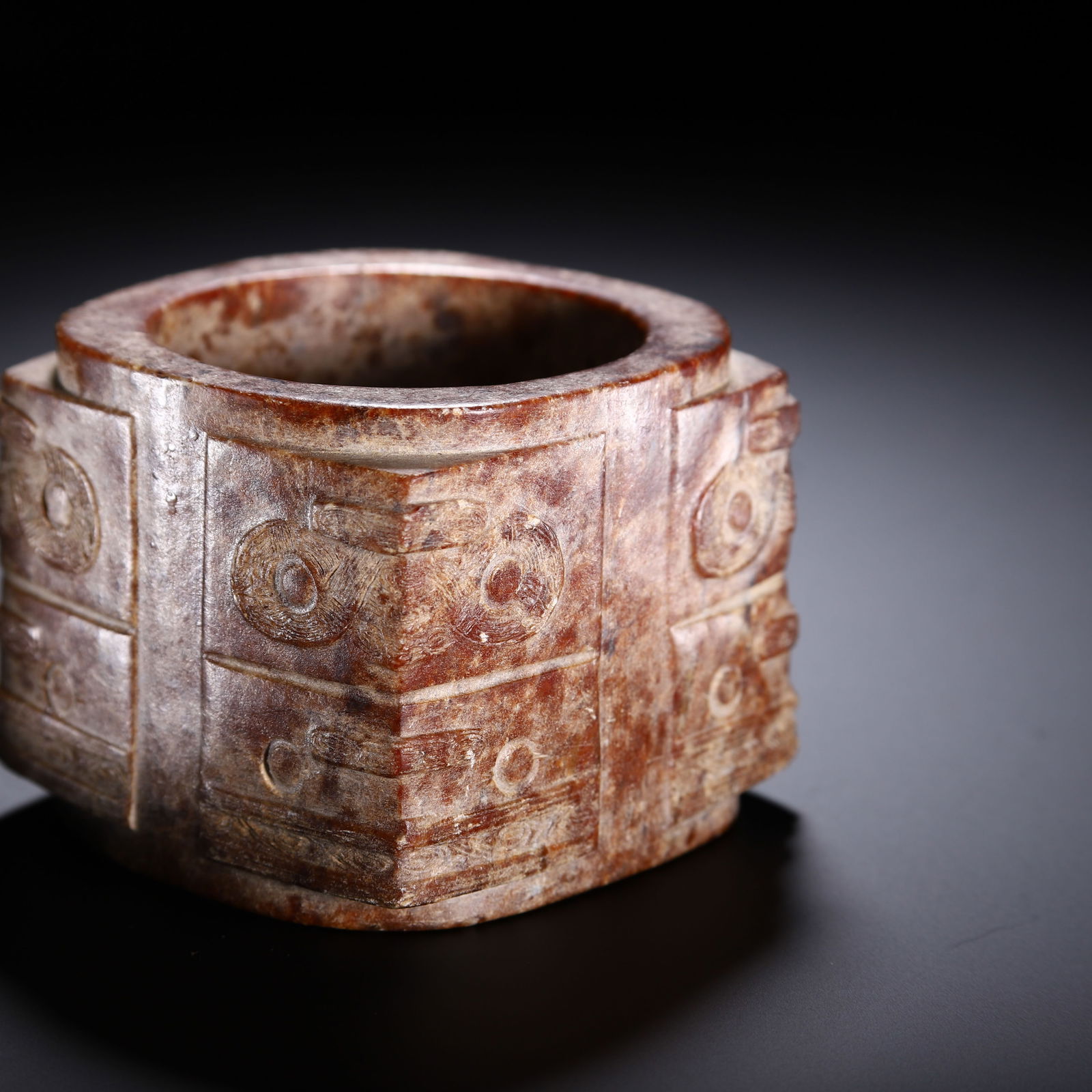 A CHINESE ARCHAIC JADE CONG - 5