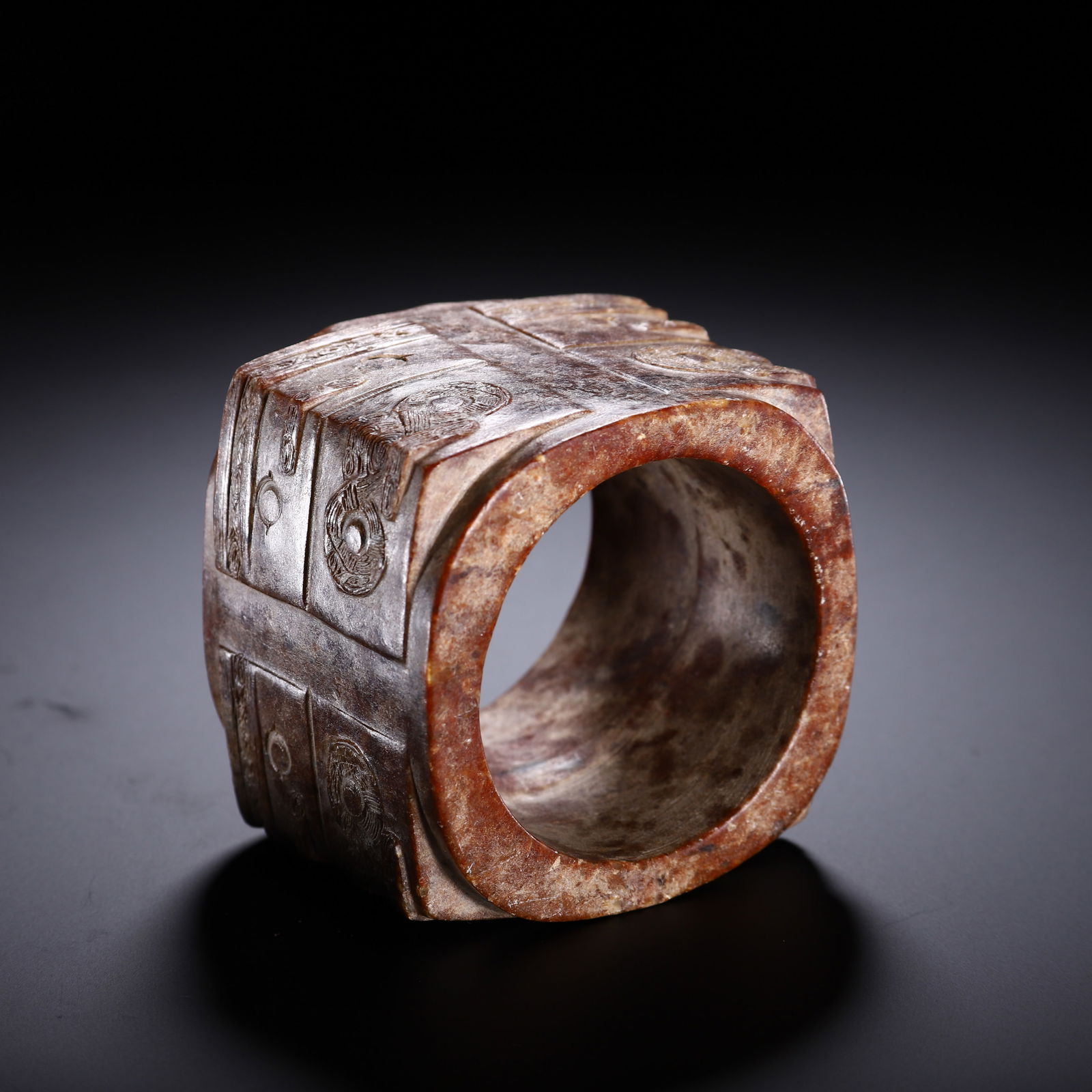 A CHINESE ARCHAIC JADE CONG - 8