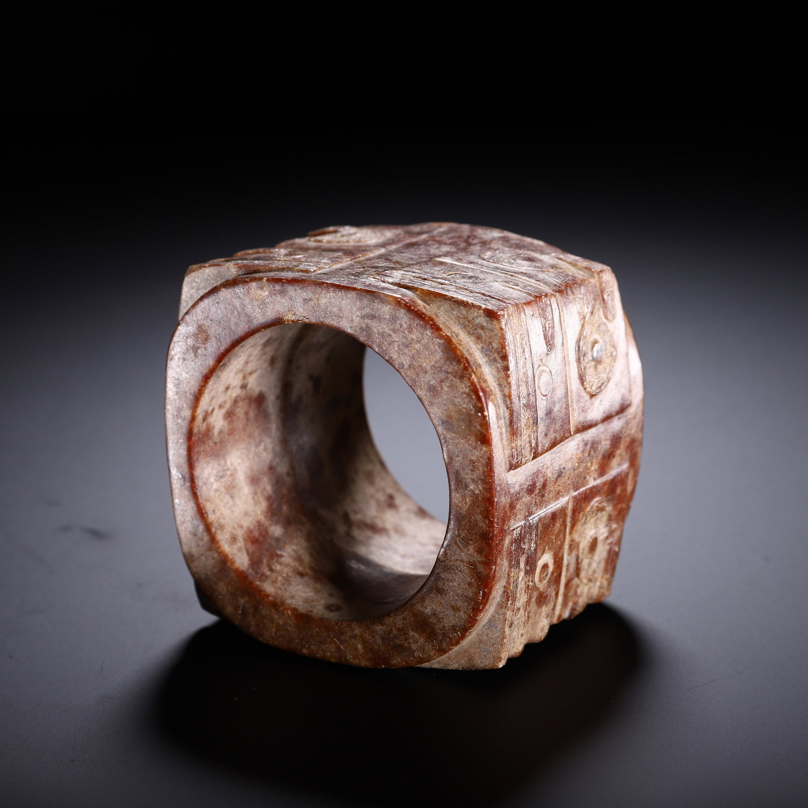 A CHINESE ARCHAIC JADE CONG - 9