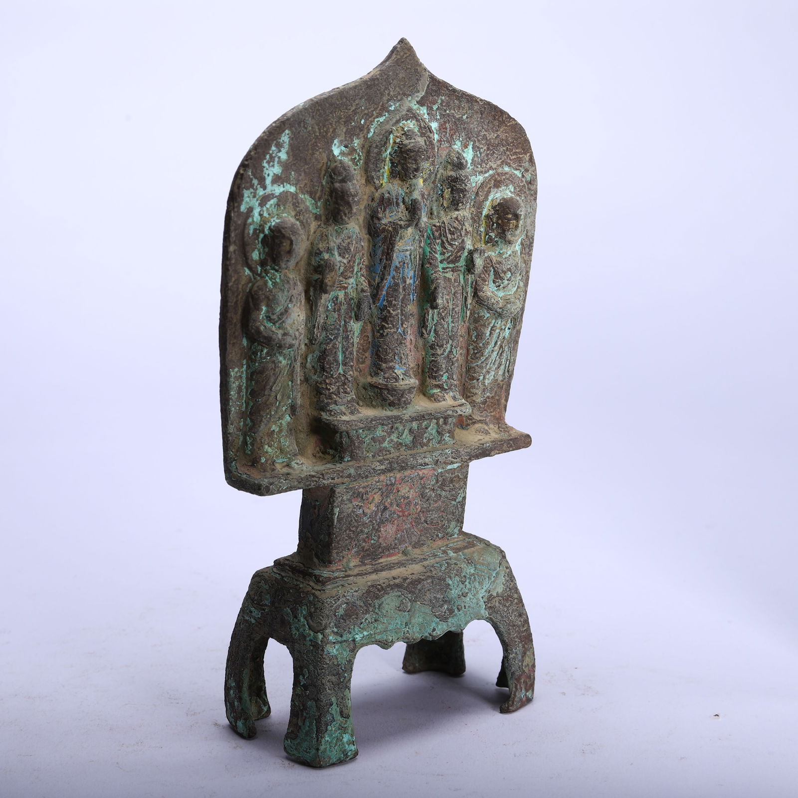 A CHINESE BRONZE BUDDHIST SHRINE - 4