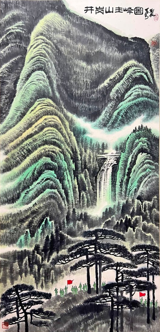 A CHINESE HAND PAINTING WITH THE MARK OF LI KERAN: A CHINESE HAND PAINTING WITH THE MARK OF LI KERAN 68*56CM