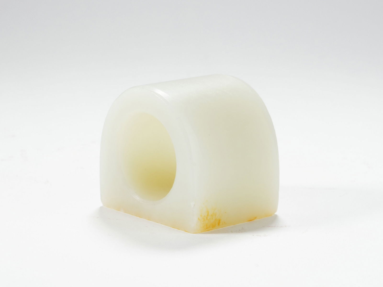A HETIAN WHITE JADE RING - 2