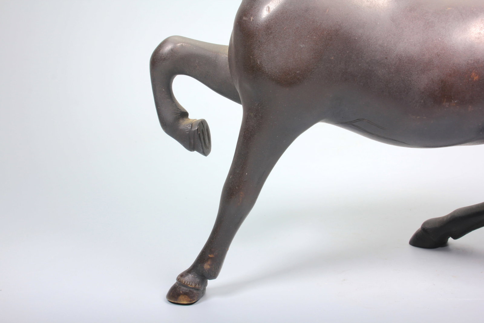 A BRONZE GALLOPING HORSE - 3