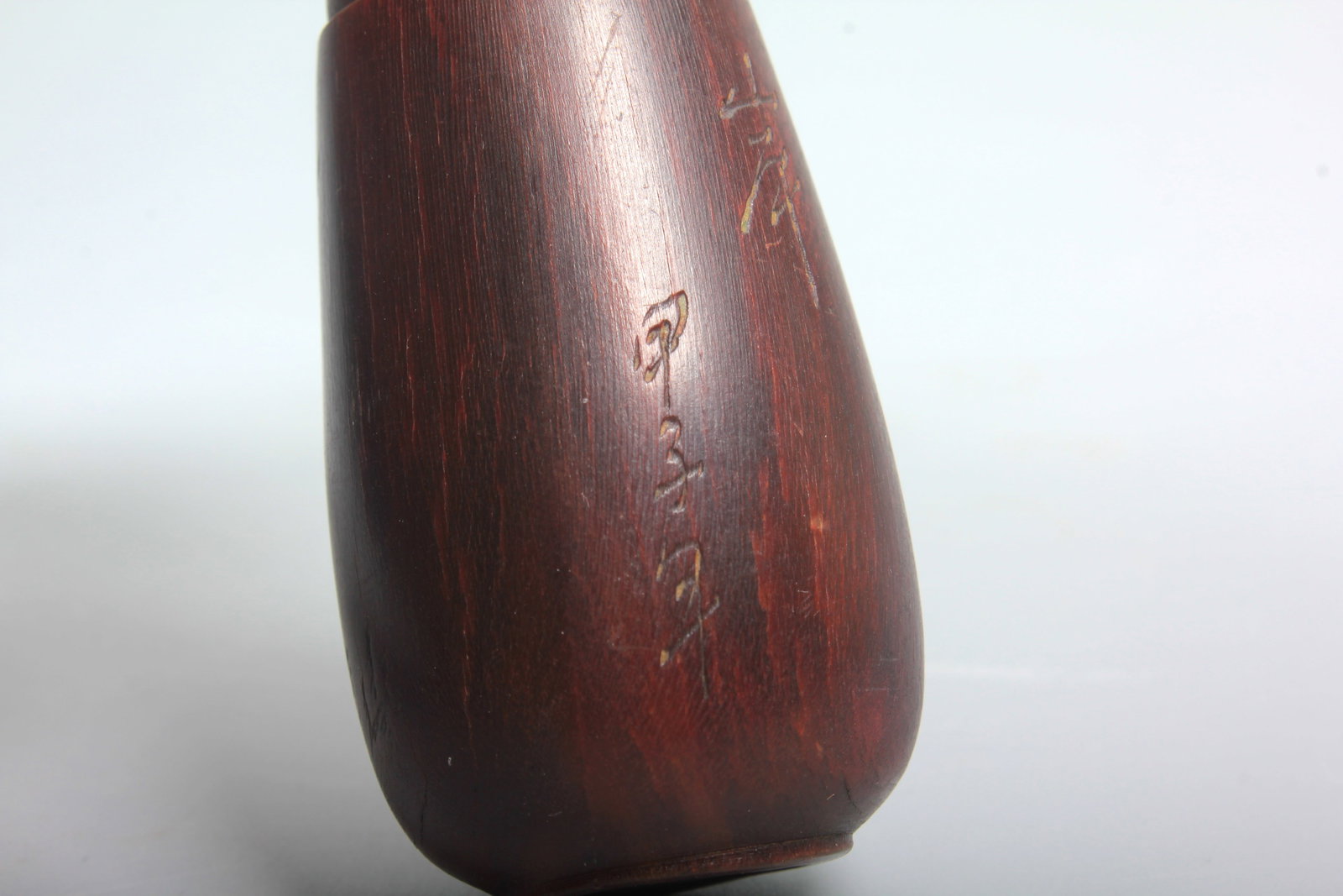 A HORN SNUFF BOTTLE WITH POEM PATTERN - 5
