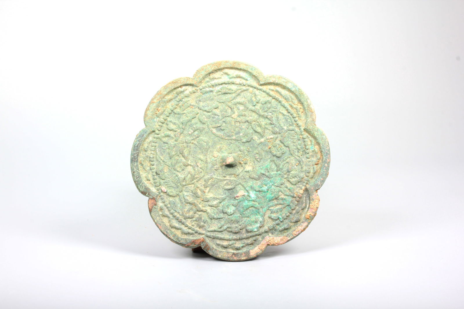 A MING INSCRIBED BRONZE MIRROR - 2
