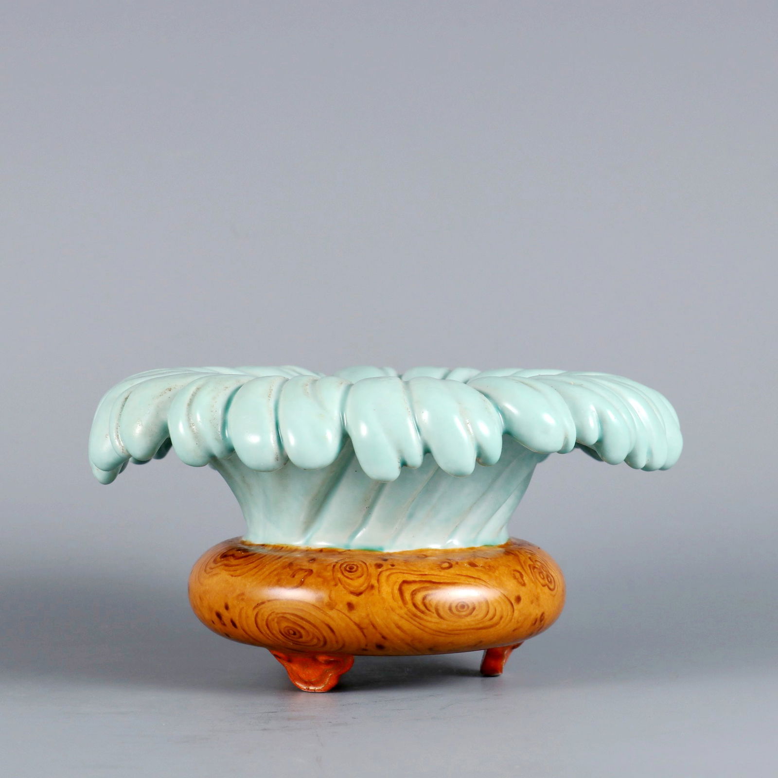 A WOOD GRAIN GLAZE WAVE PATTERN WASHER - 2