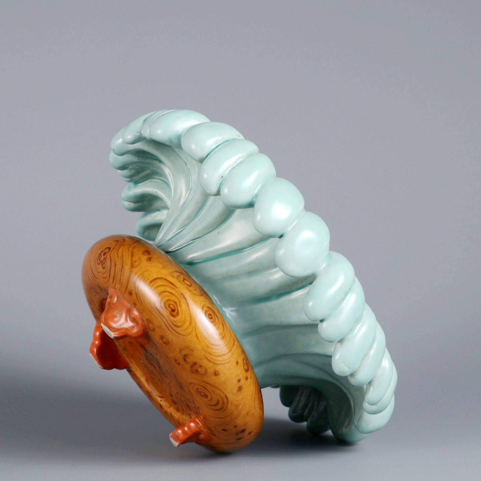 A WOOD GRAIN GLAZE WAVE PATTERN WASHER - 7