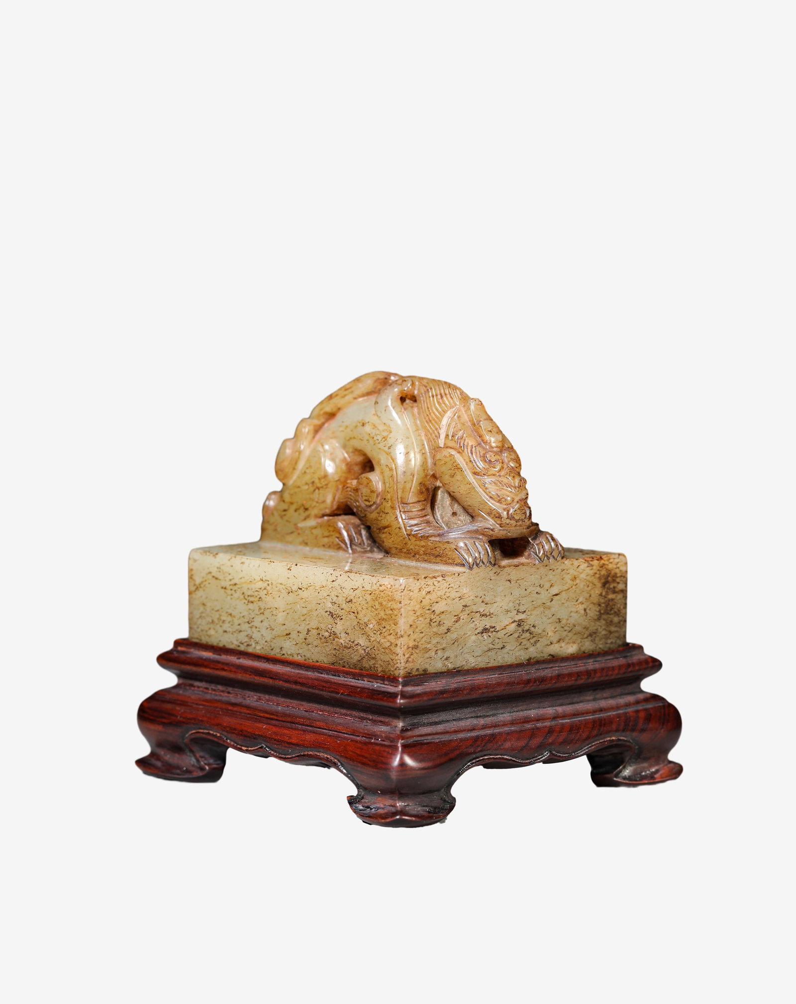 A Jade 'Beast-Form Finial' Seal - 2