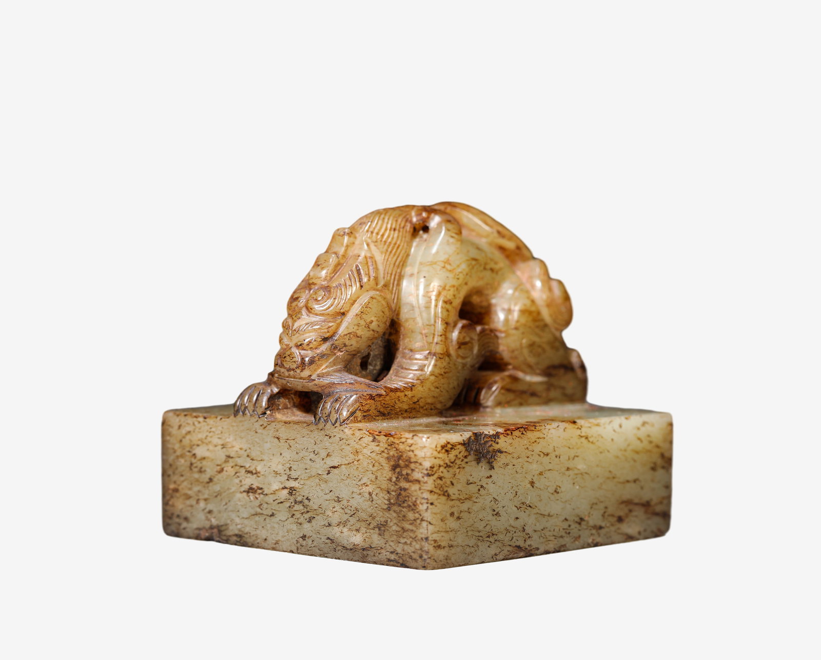 A Jade 'Beast-Form Finial' Seal - 4