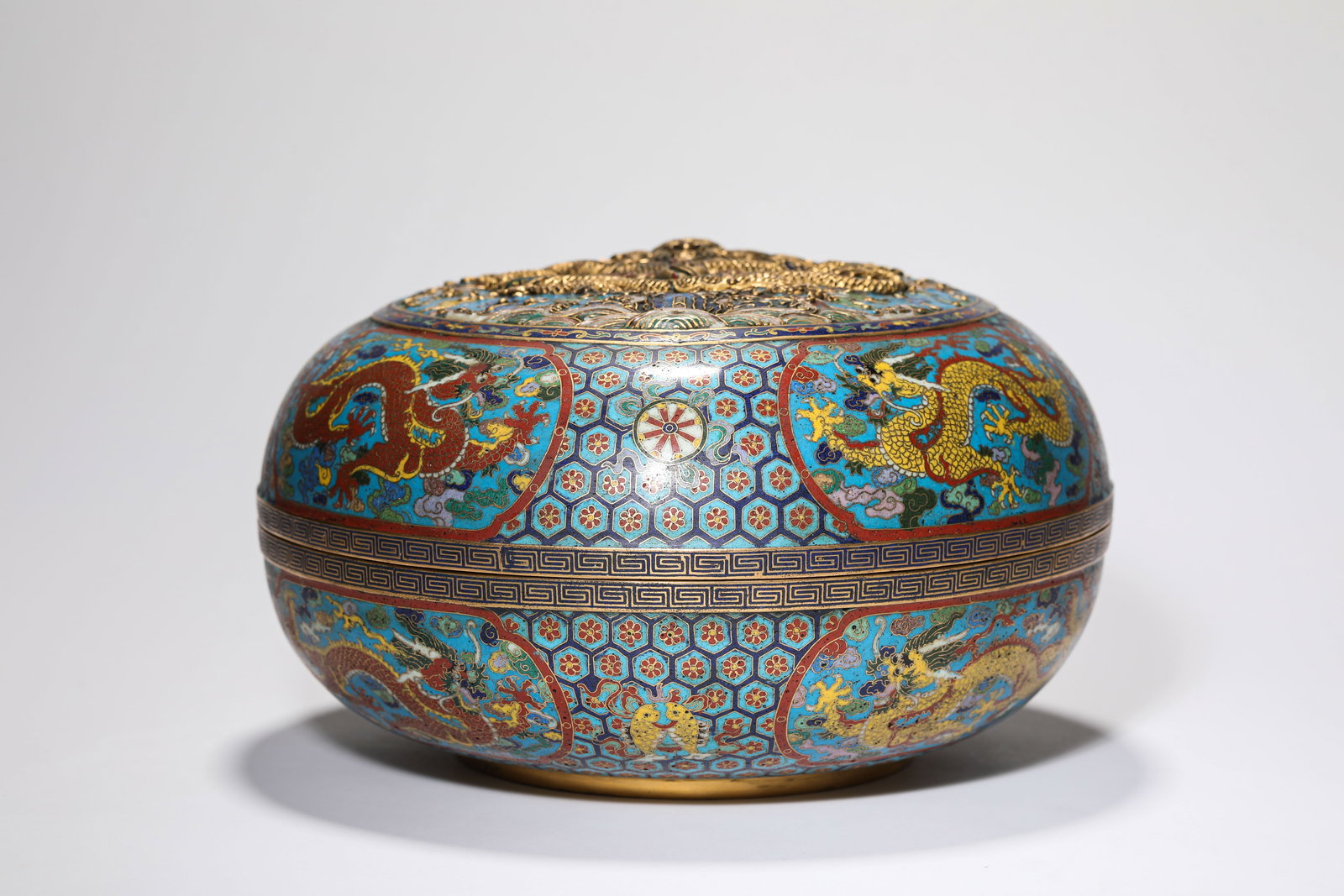 A Cloisonné Enamel 'Dragon' Lidded Box - 5