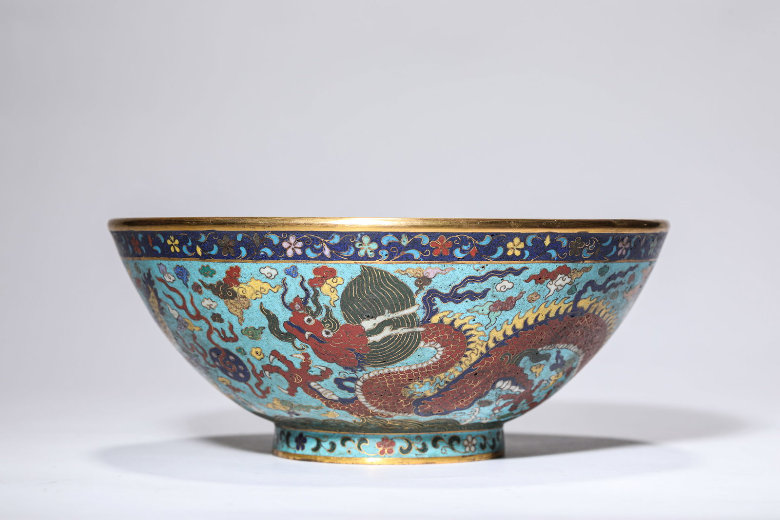 A Cloisonné Enamel 'Dragon' Bowl (1 of 5)