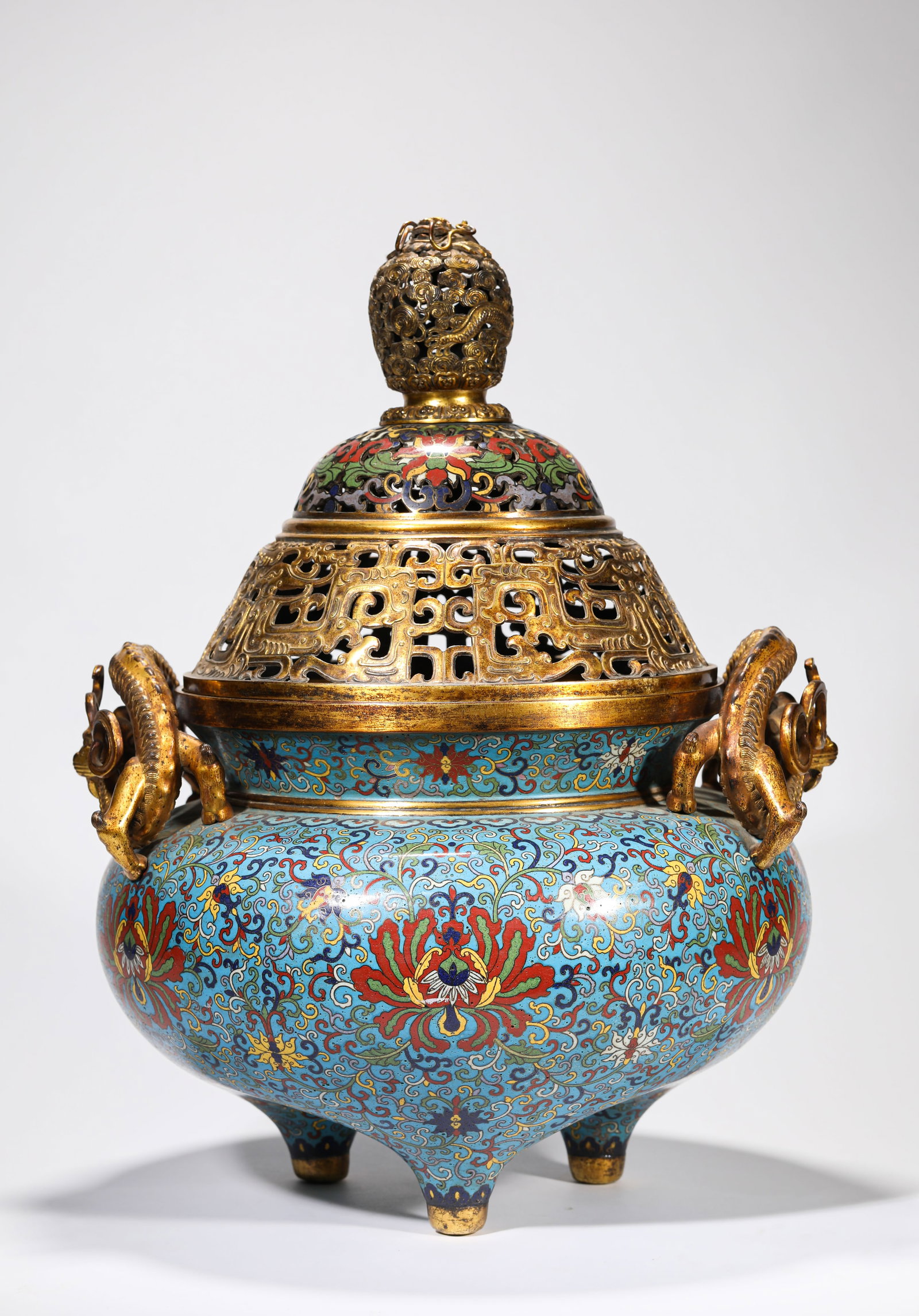 A Cloisonné Enamel 'Floral' Censer (1 of 6)