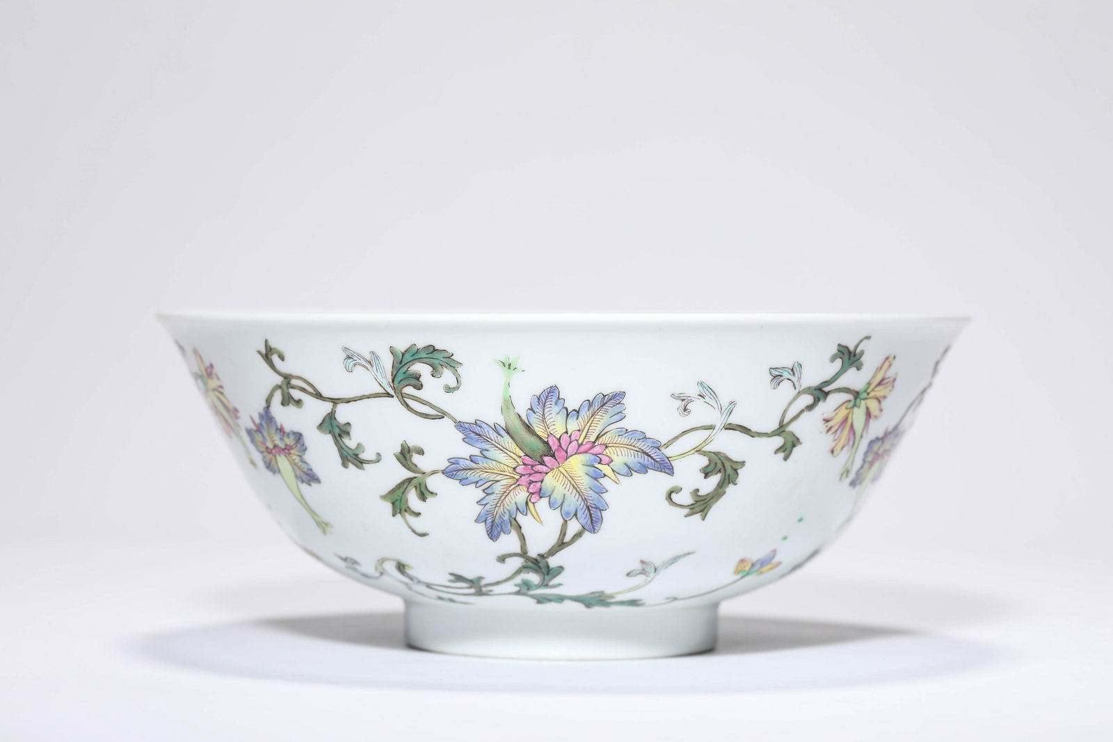 A Famille-Rose 'Interlocking Lotus' Bowl (1 of 4)