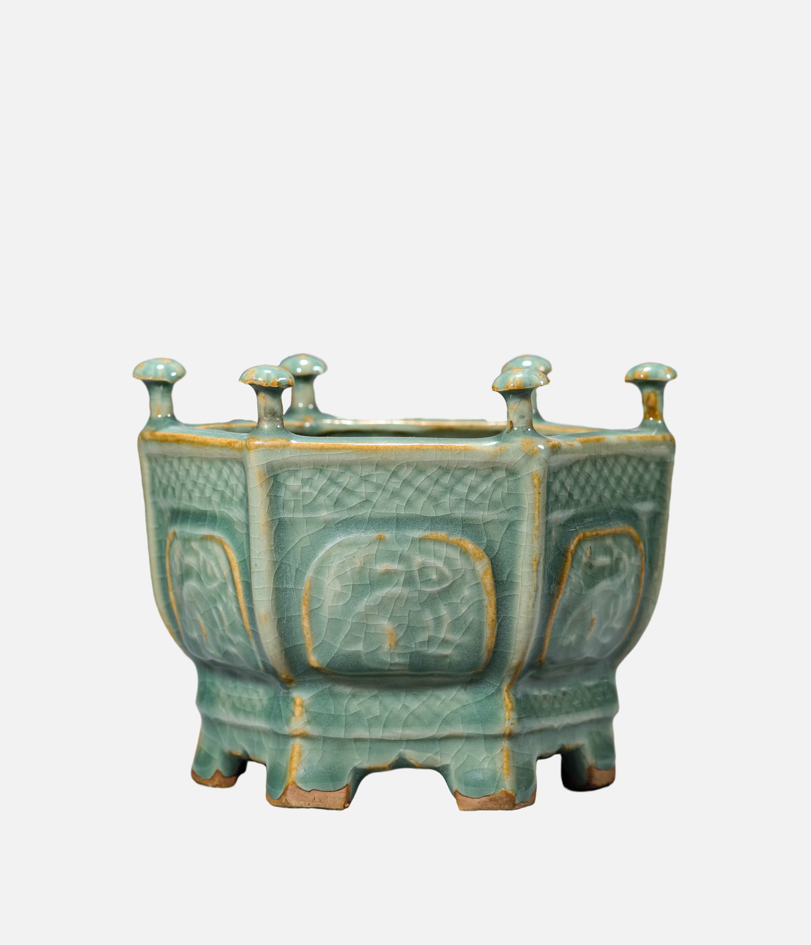 A Celadon-Glazed Censer - 2