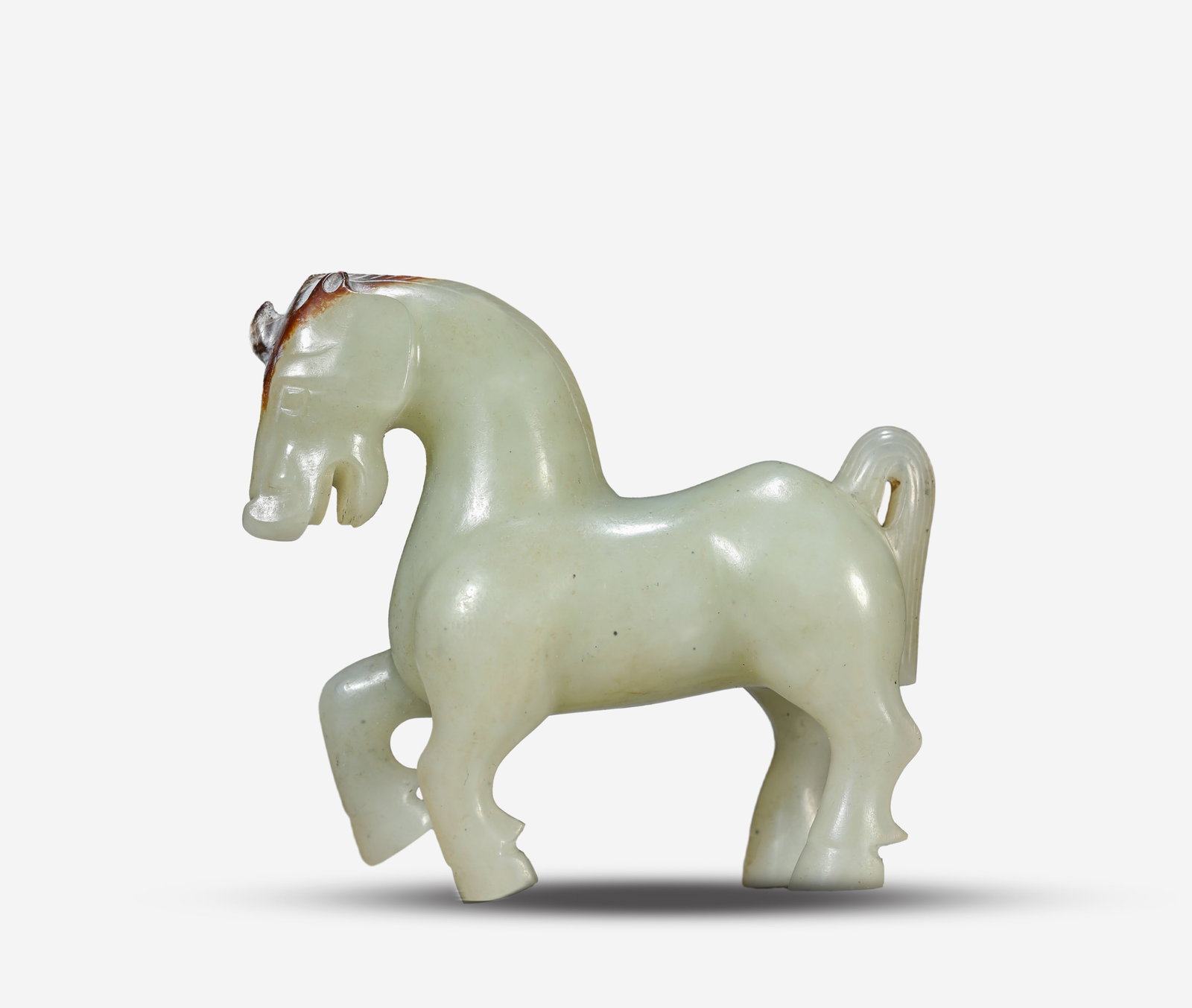 A Jade Horse: A Jade Horse (6 x 2.8 x 6.5cm)