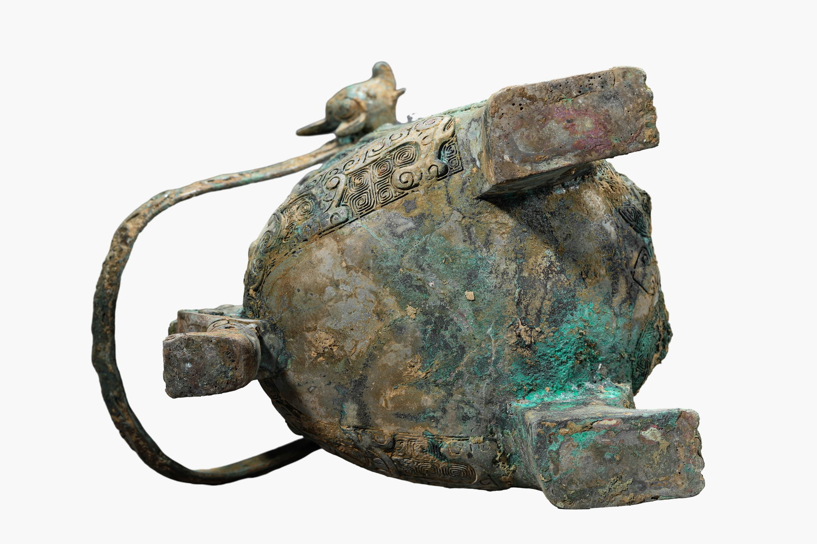 A Bronze 'Human Mask' Loop-Handled You - 4