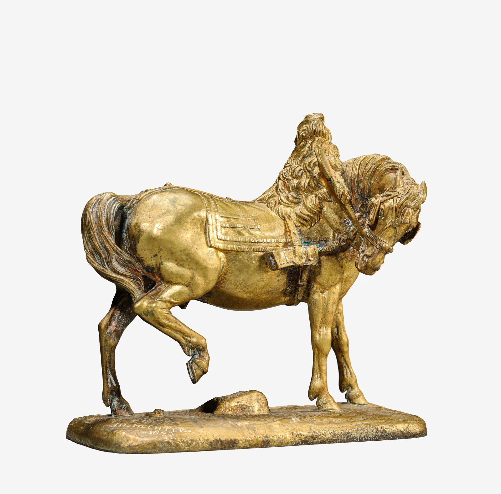 A Bronze Horse: A Bronze Horse (21.2 x 9.6 x 19cm,Weight 2199g)