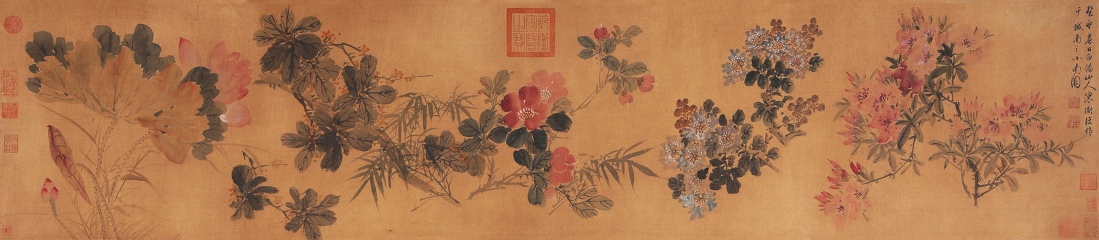 Chen Chun (1483-1544), attributed to, Flowers: Chen Chun (1483-1544), attributed to, Flowers (38 x 174cm)