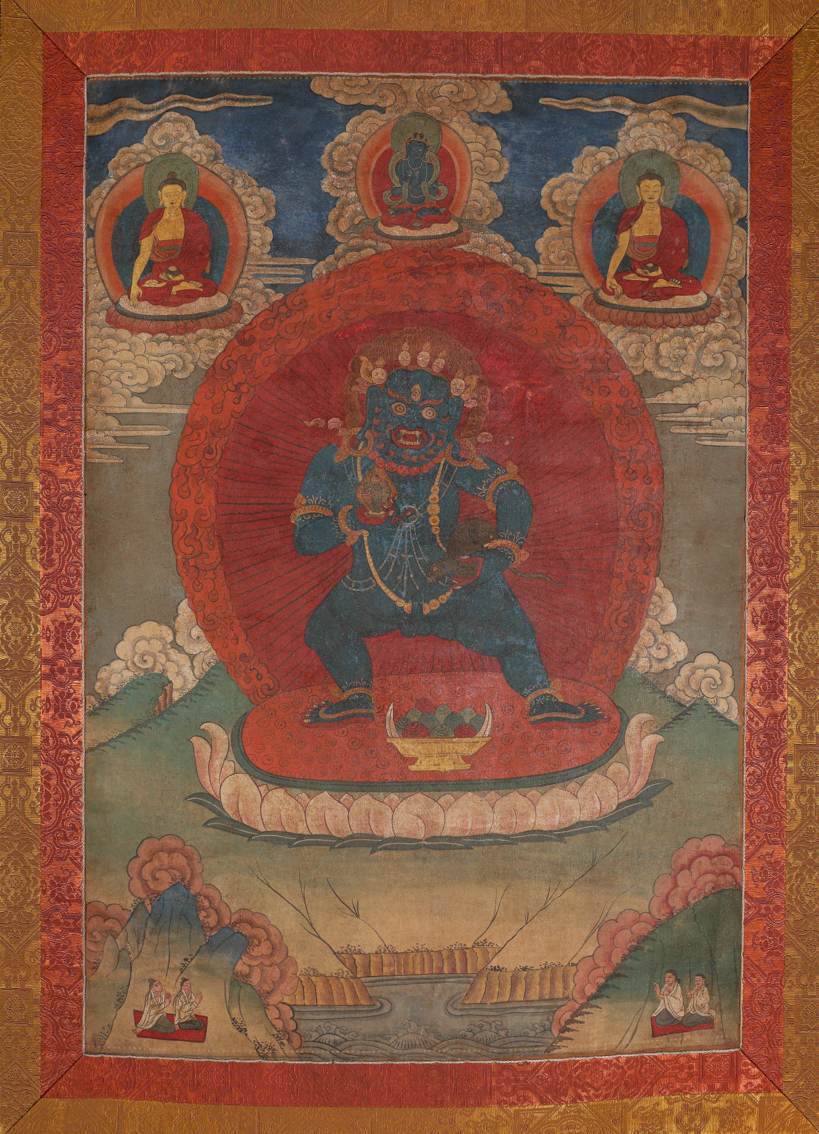 A Tibetan Black Jambhala: A Tibetan Black Jambhala (44.5 x 65cm)