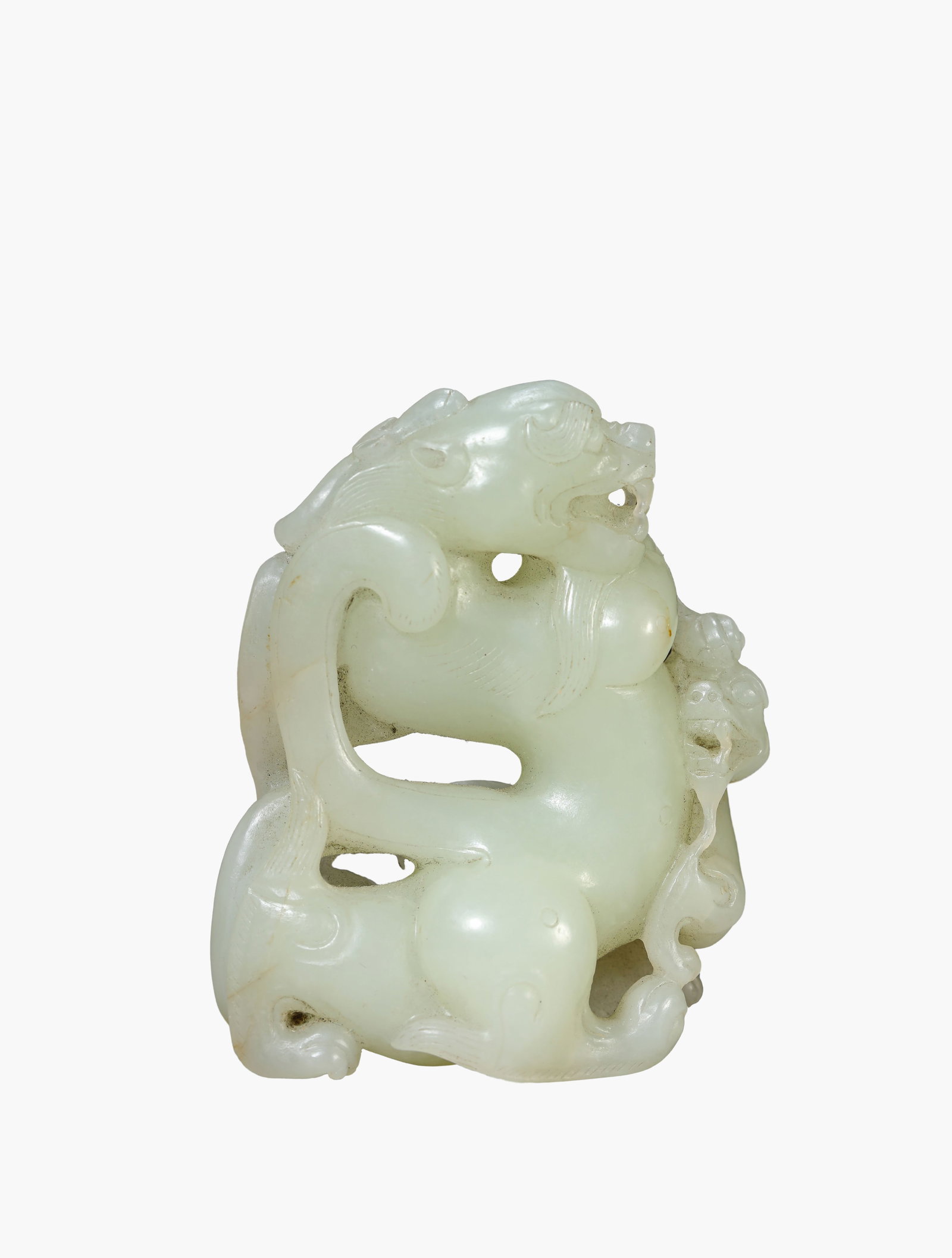 A Jade 'Dragon Instructing its Young' - 2