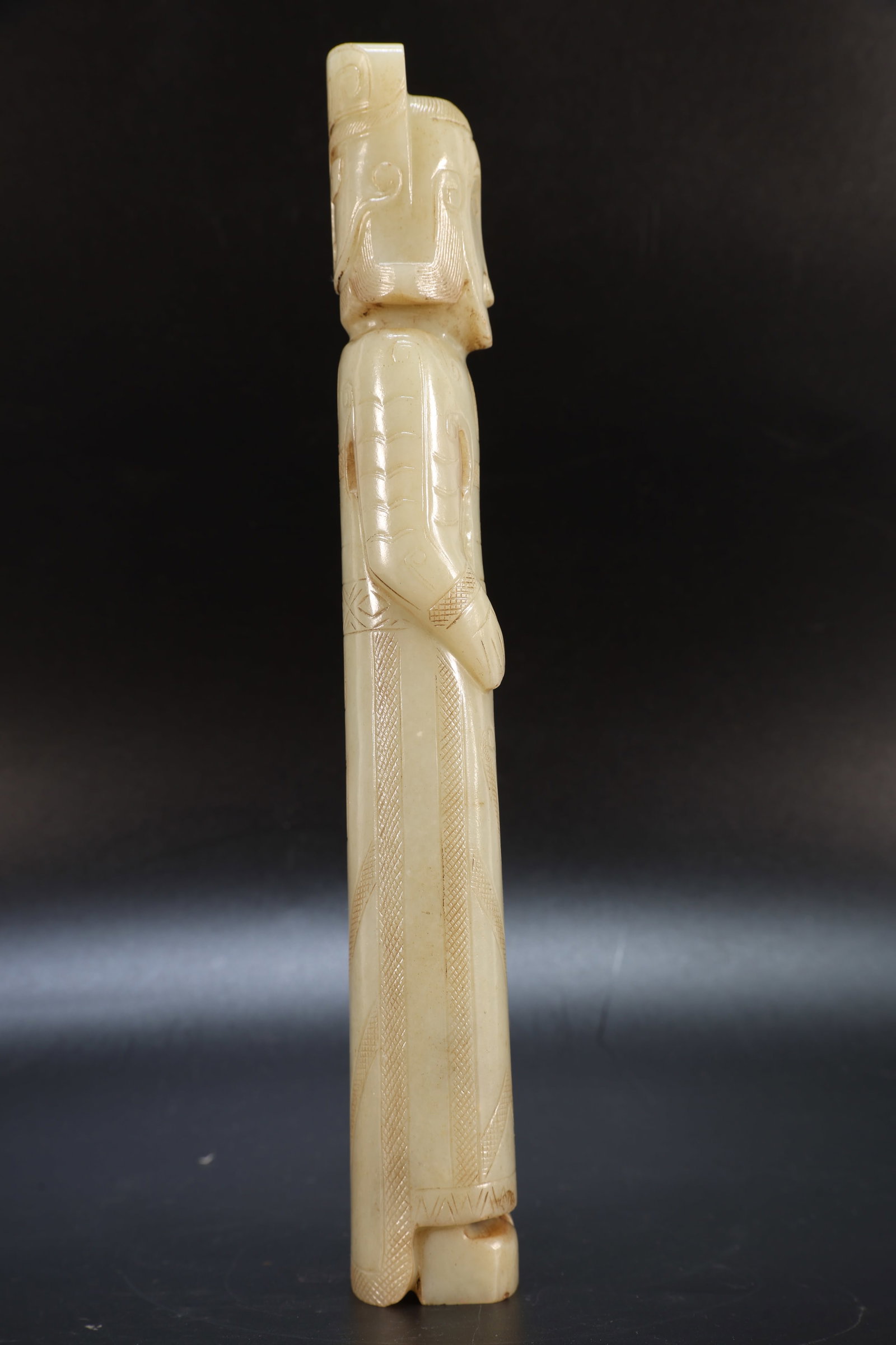 A Jade Carved Character Shape Figure - 11