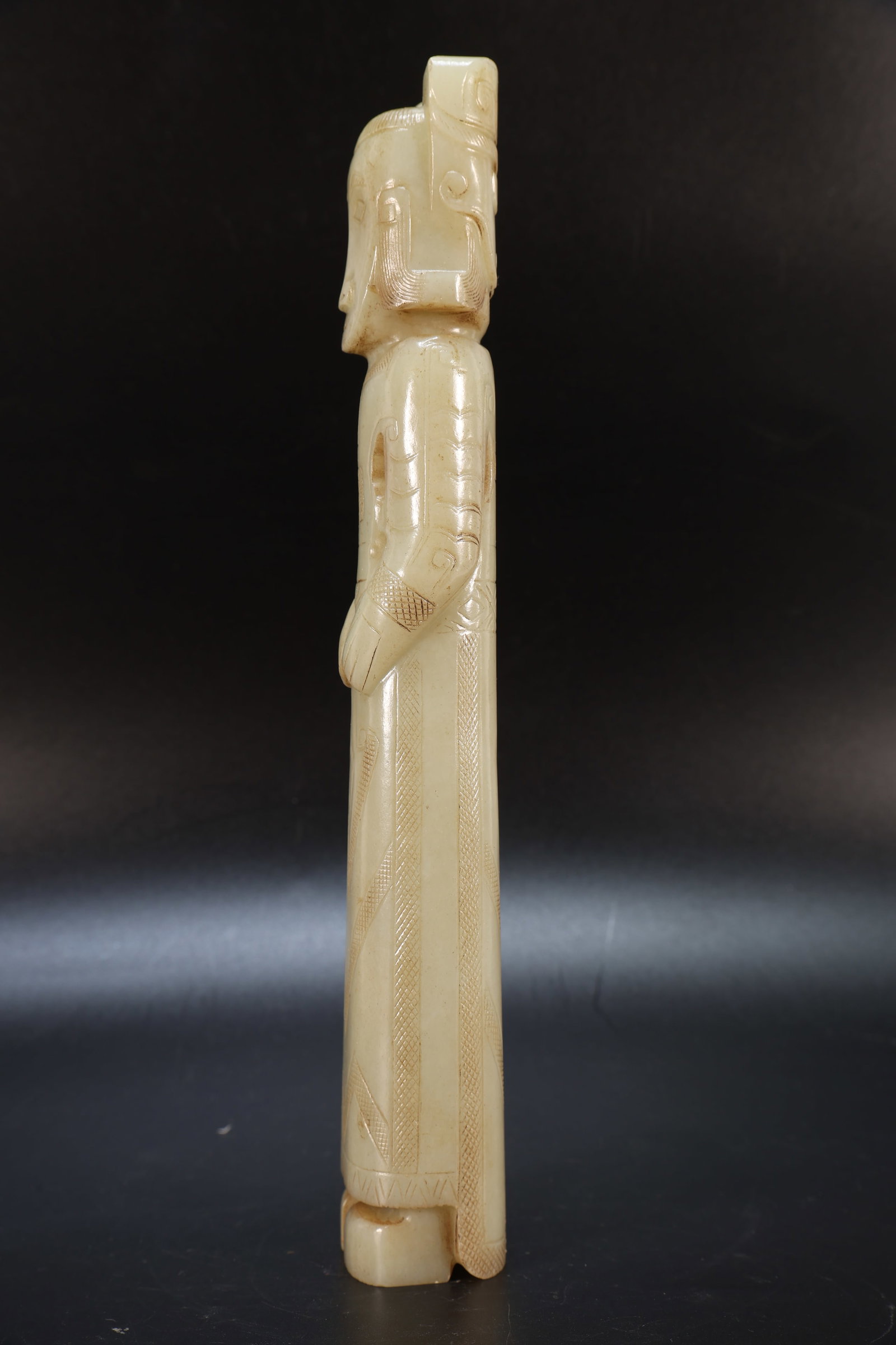 A Jade Carved Character Shape Figure - 5