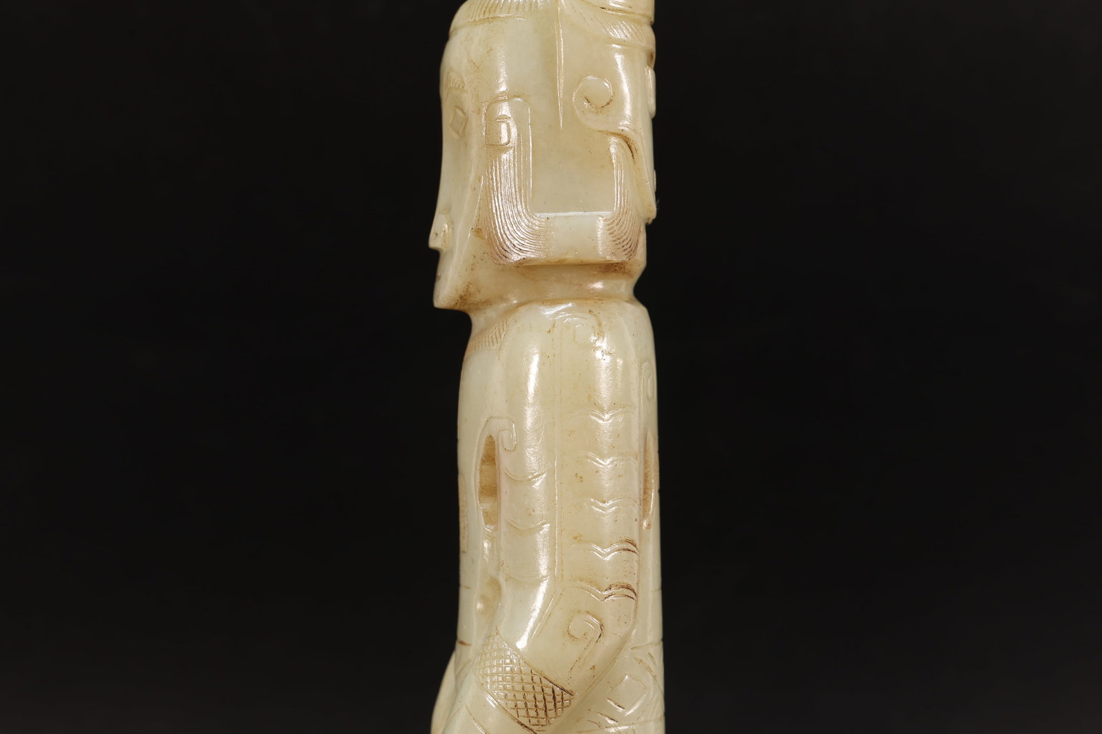A Jade Carved Character Shape Figure - 6