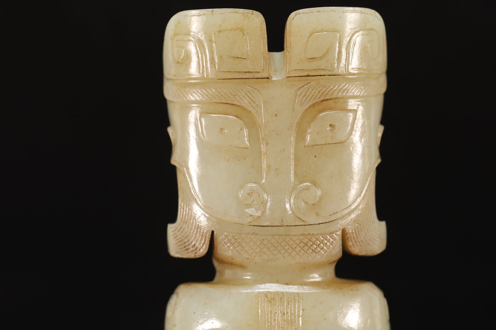 A Jade Carved Character Shape Figure - 8