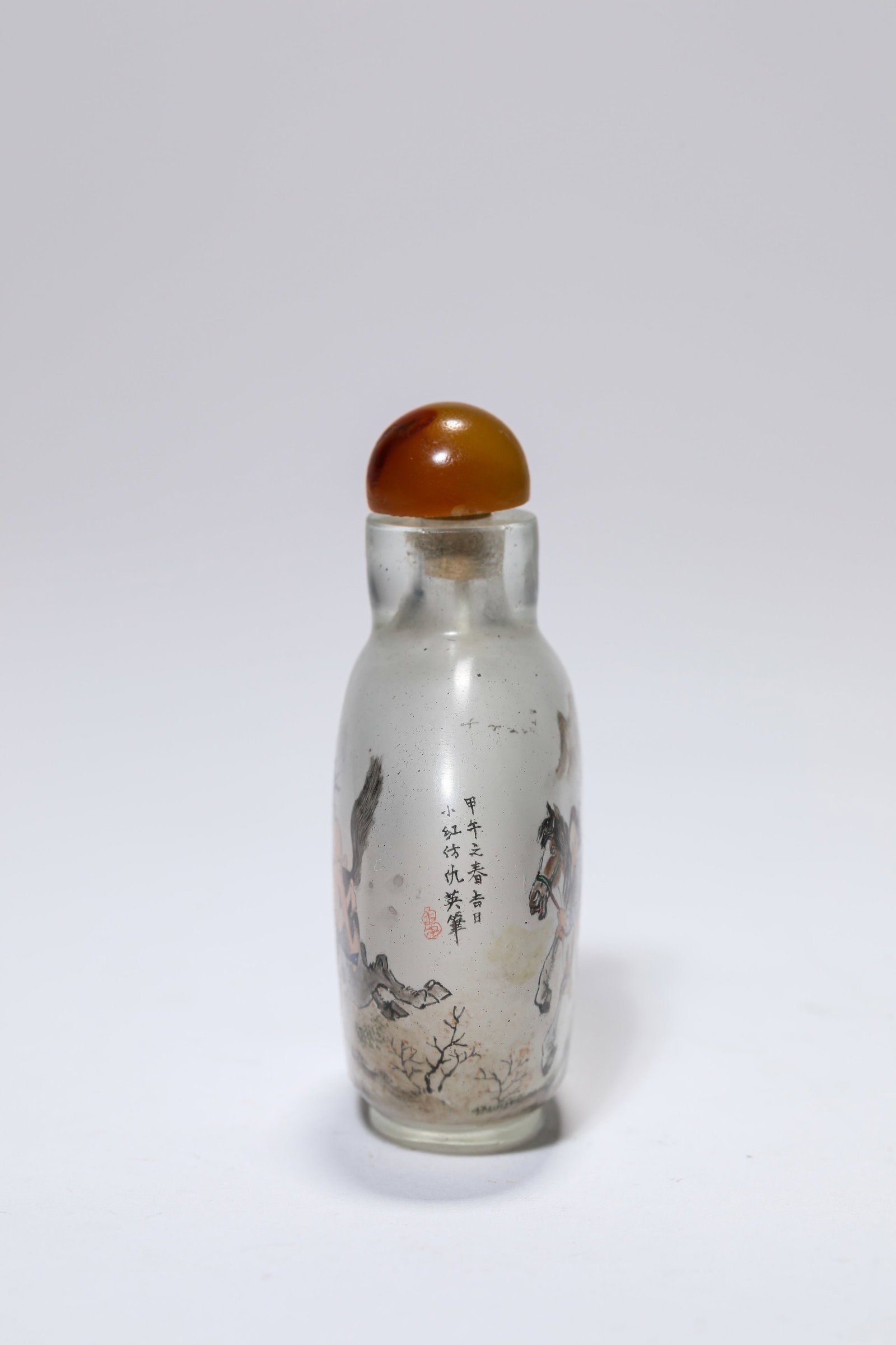 AN ‘INSIDE-PAINTED FIGURAL’ SNUFF BOTTLE - 3