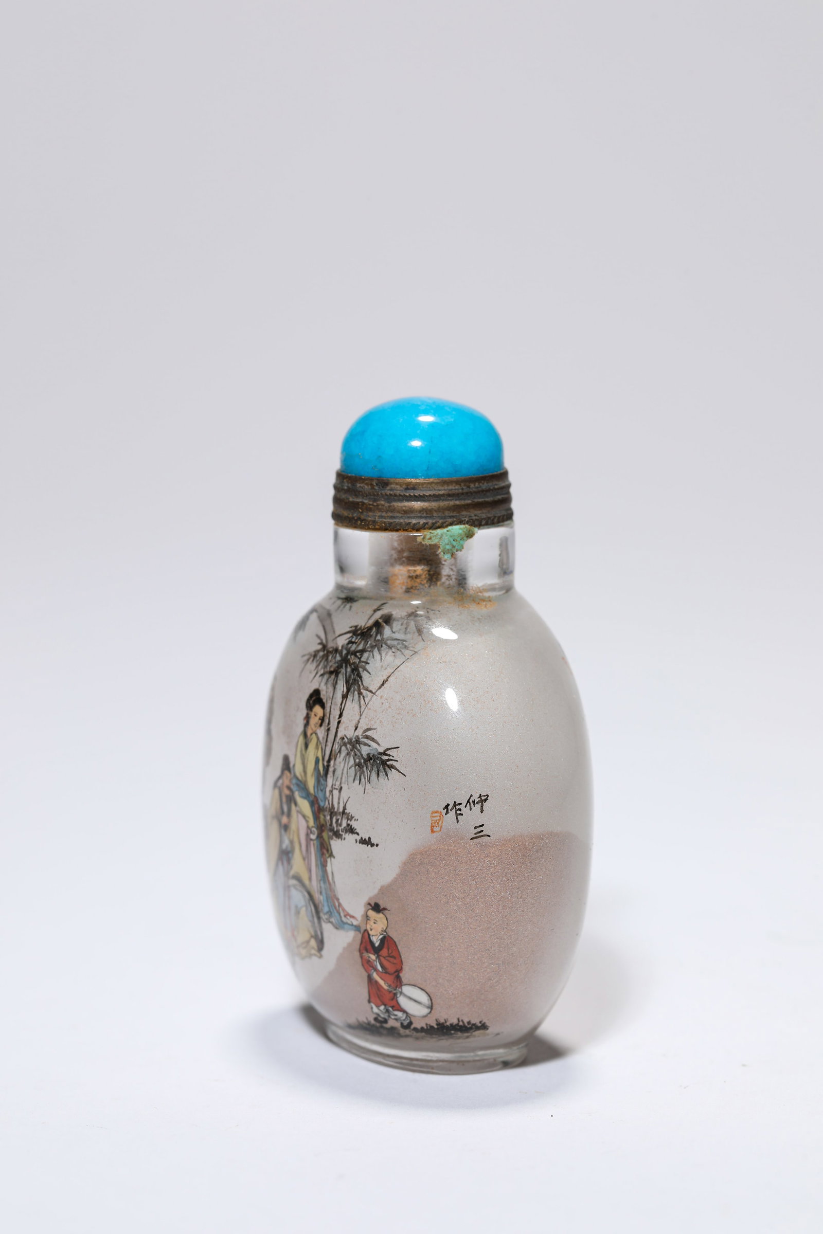 AN ‘INSIDE-PAINTED FIGURAL’ SNUFF BOTTLE - 3