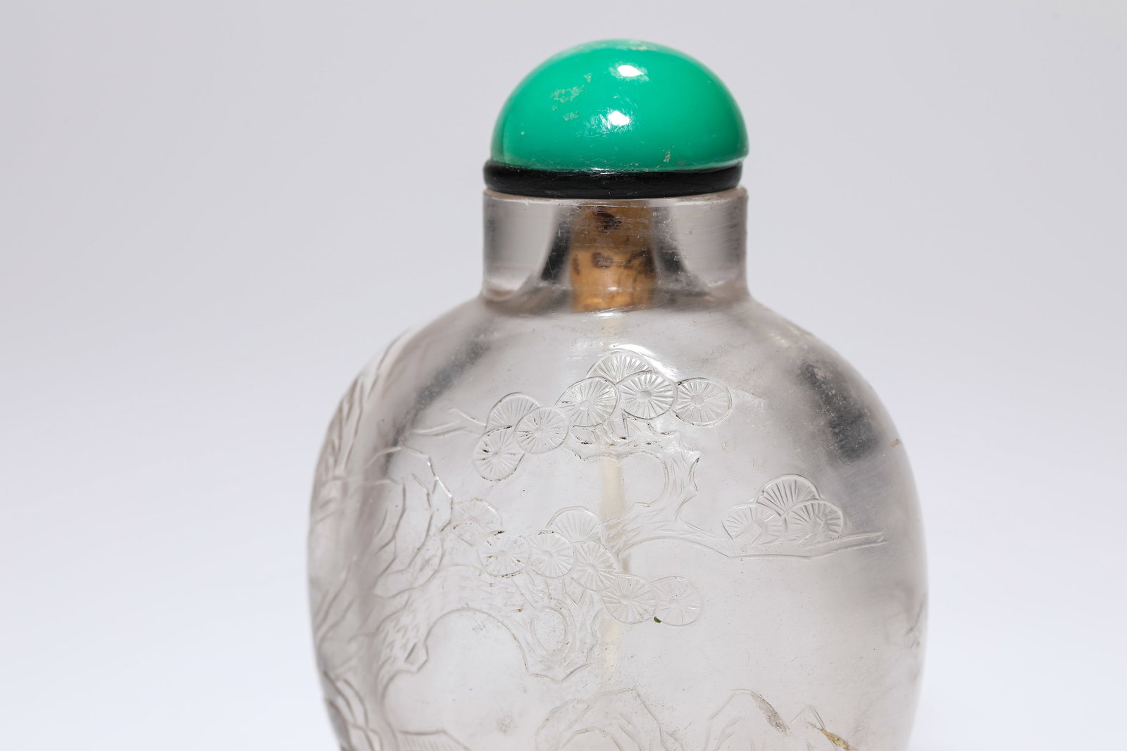 A ROCK CRYSTAL ‘LANDSCAPE’ SNUFF BOTTLE - 2
