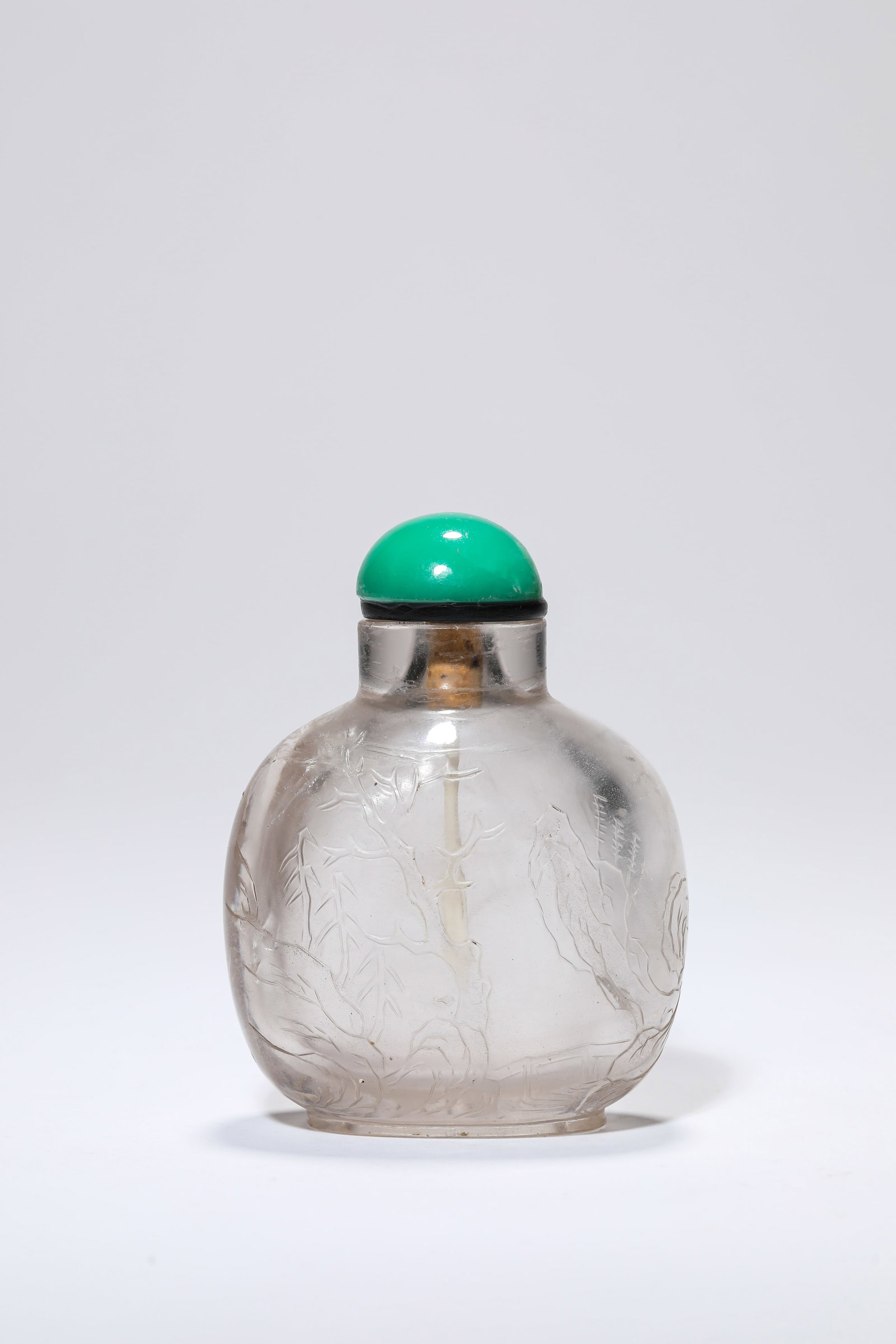 A ROCK CRYSTAL ‘LANDSCAPE’ SNUFF BOTTLE - 3