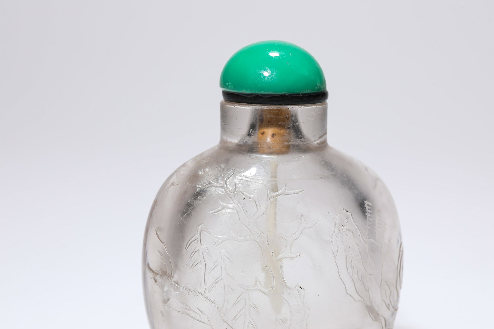 A ROCK CRYSTAL ‘LANDSCAPE’ SNUFF BOTTLE - 4