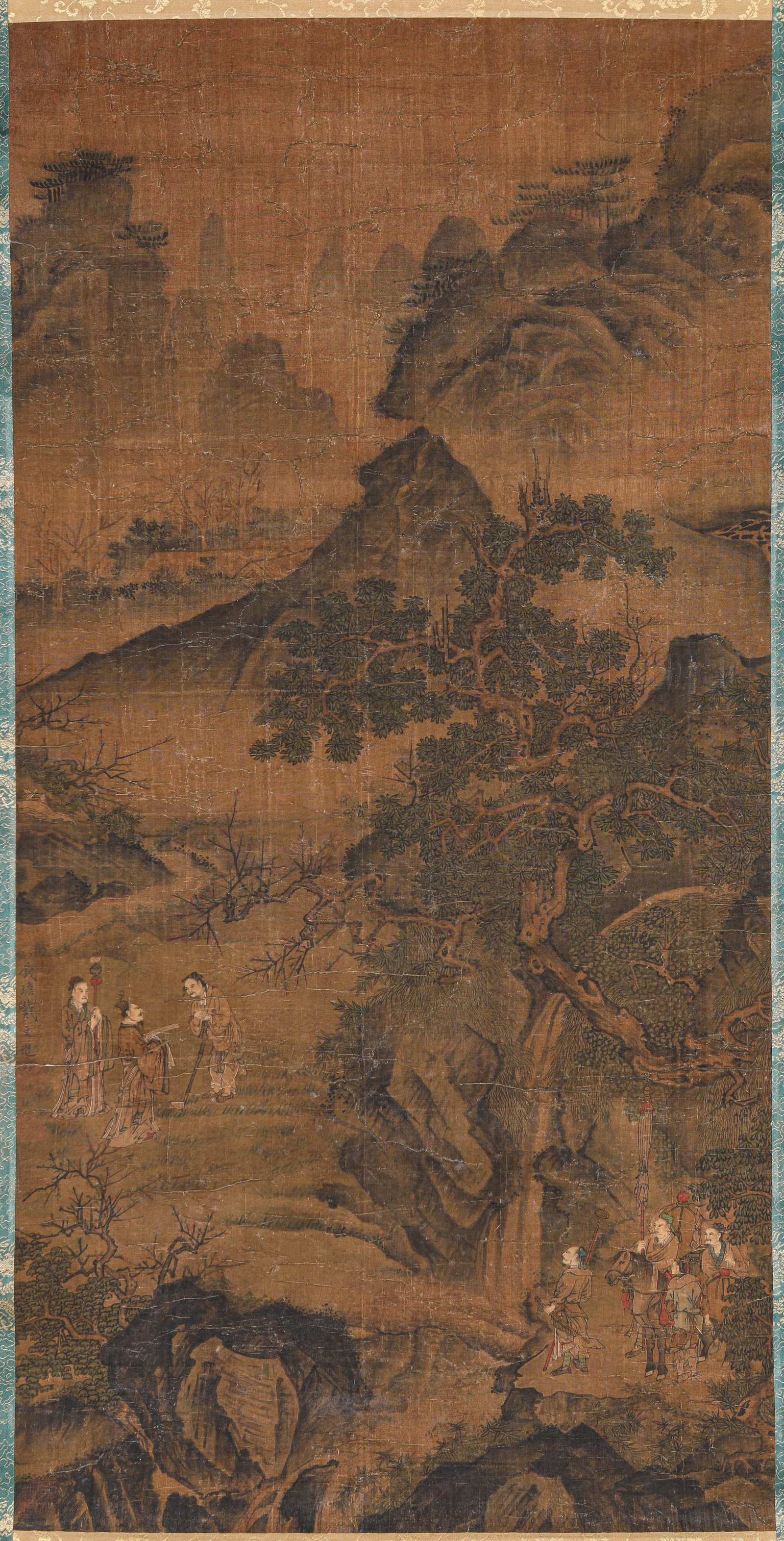DAI JIN (1388-1462), ATTRIBUTED TO, LANDSCAPE: DAI JIN (1388-1462), ATTRIBUTED TO, LANDSCAPE Description: Dimensions: Width: 48 cm x Height: 95 cm. All measurements are approximate.